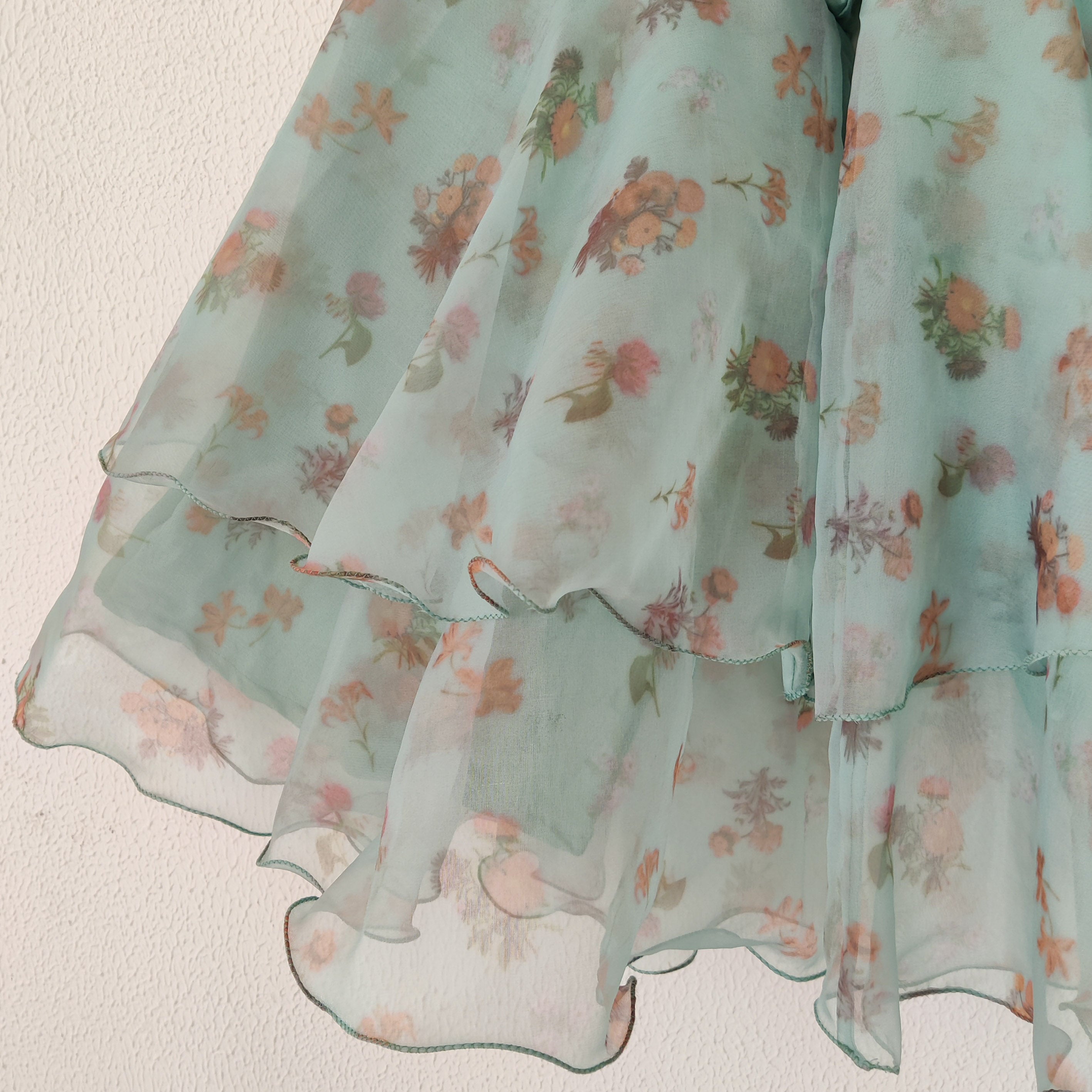 Wildflower Organza Crop-Top Kids Sharara Set