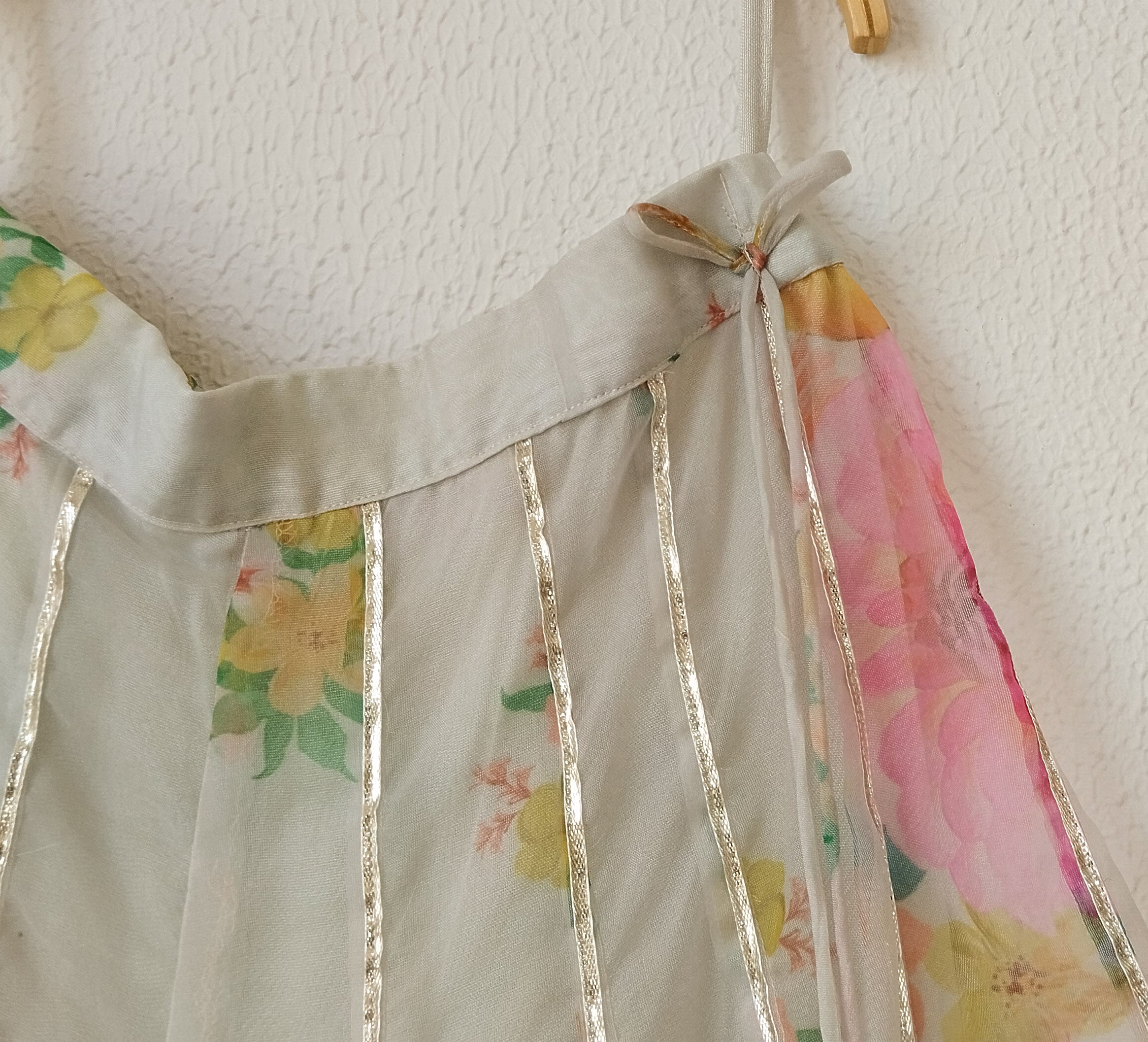 Off-white Ruffle Organza Kids Crop-Top & Sharara Set