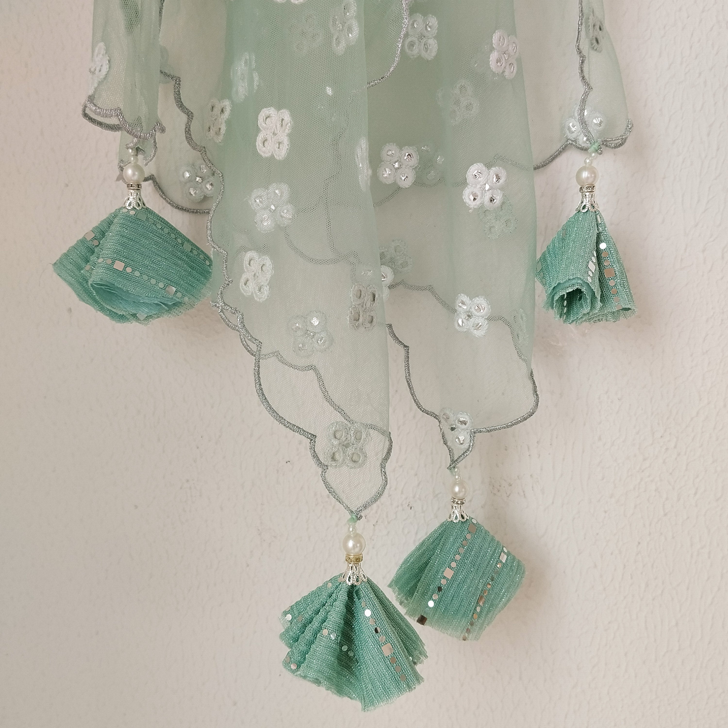Mint Green Shimmer Kids Lehenga