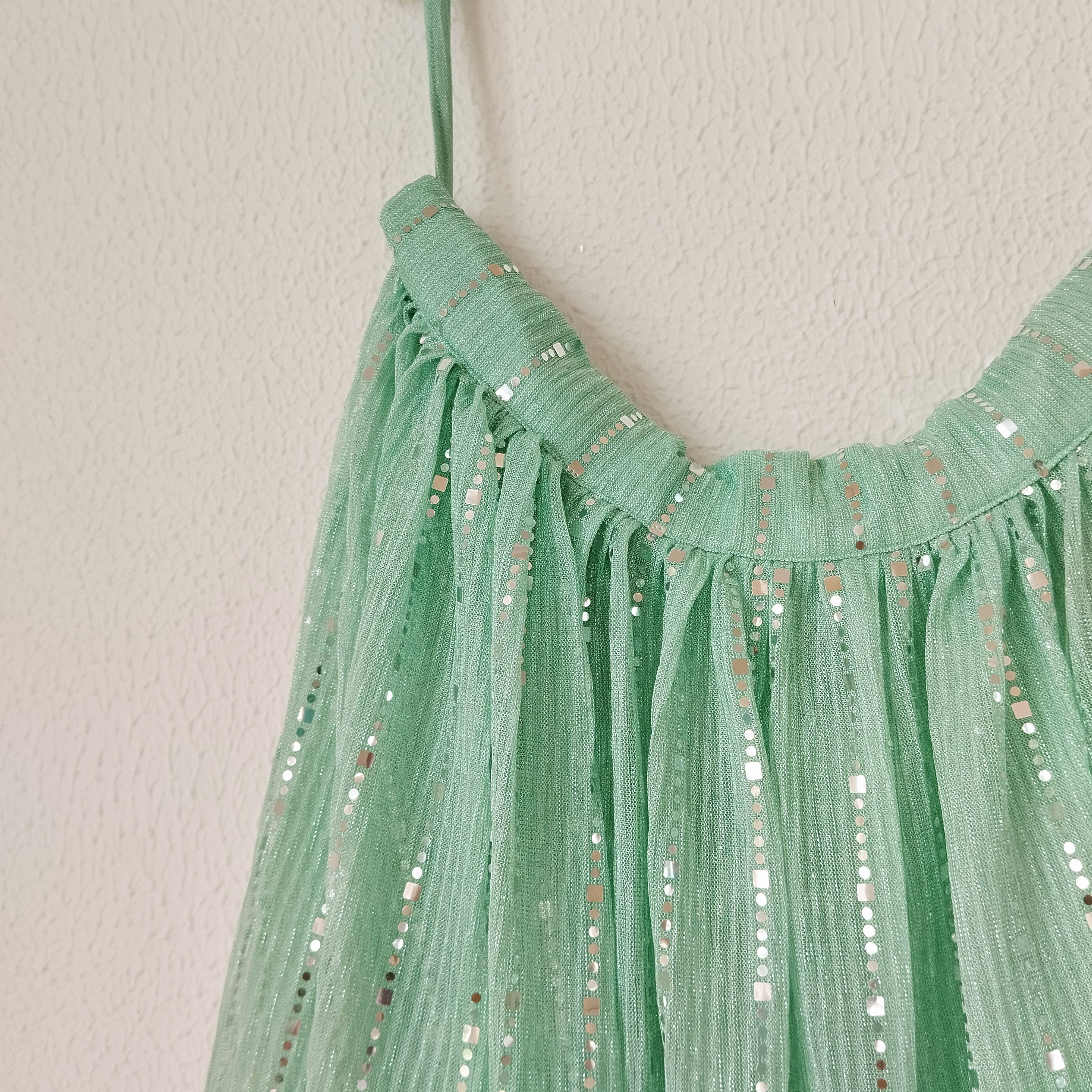 Mint Green Shimmer Kids Lehenga