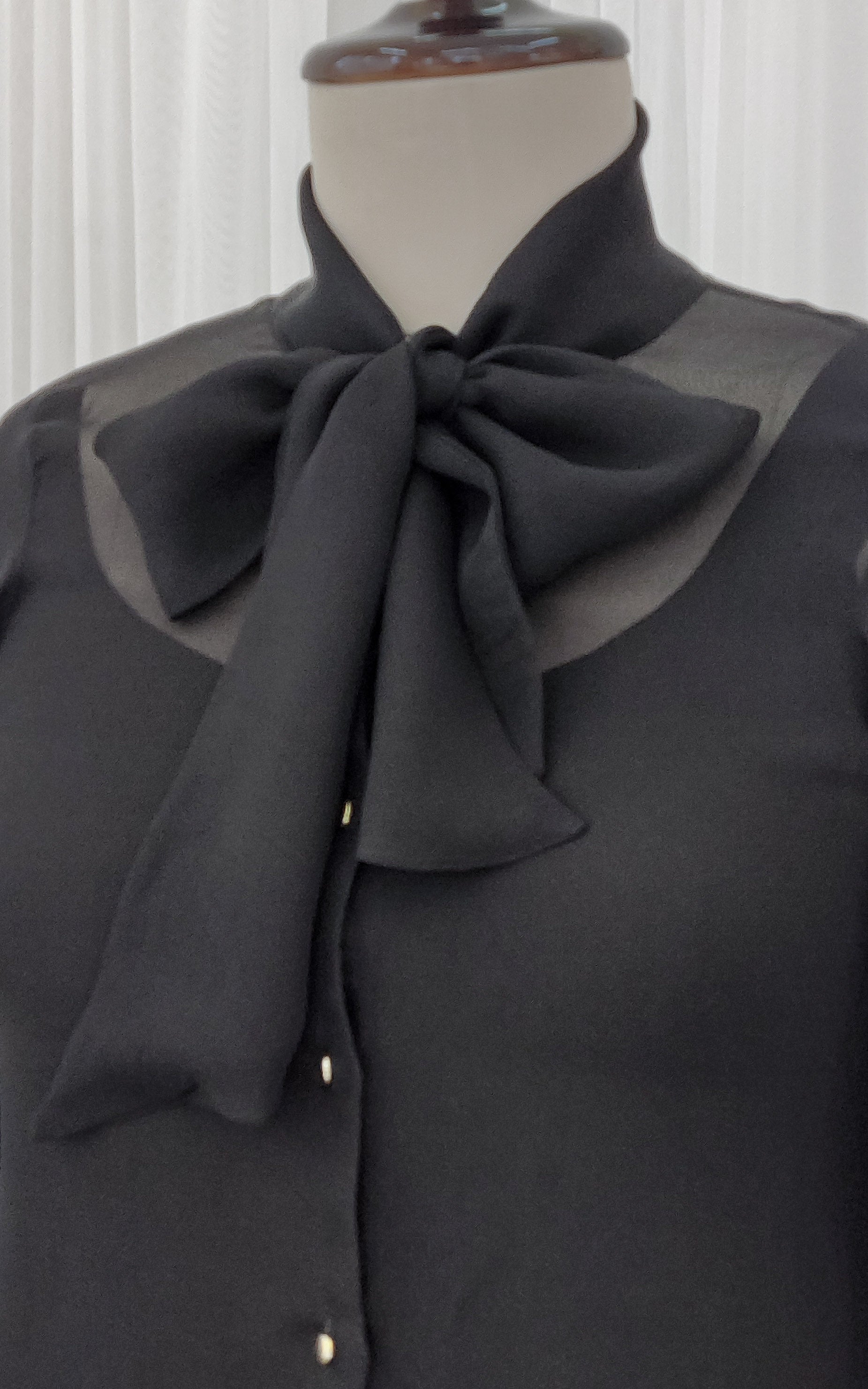 Black Silk Organza Top