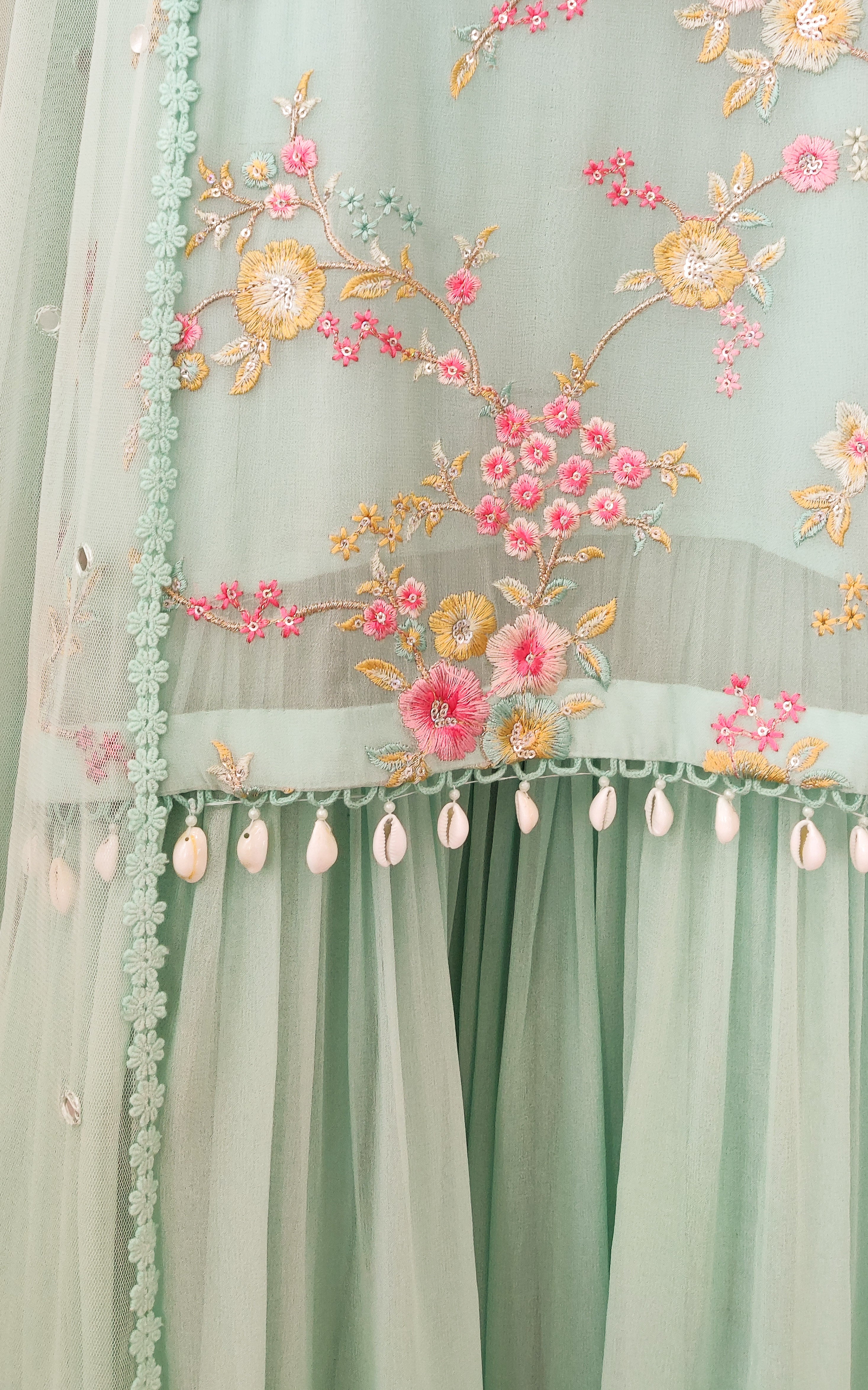 Sky Blue Embroidered Sharara Set