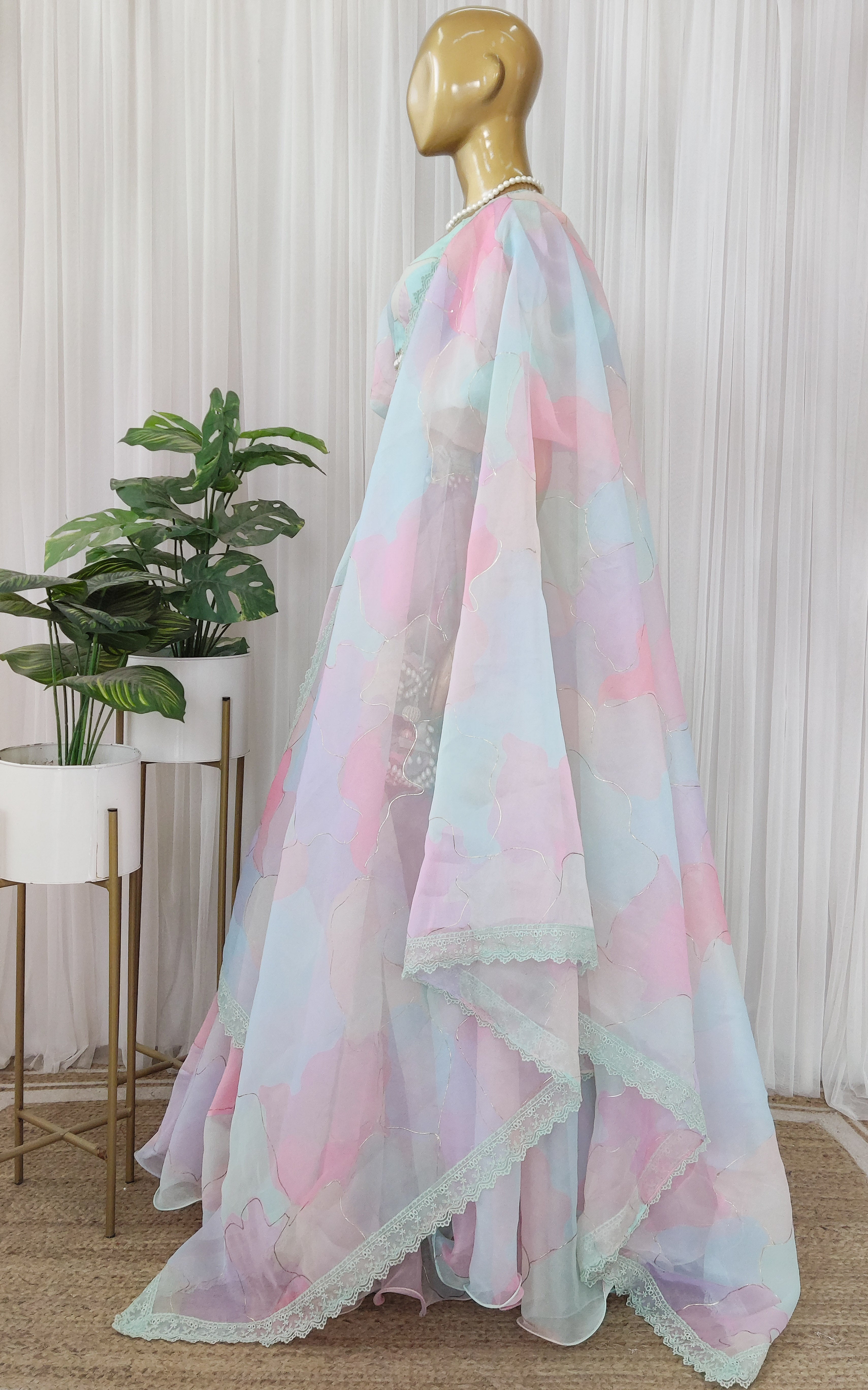 Pastel Dream Organza Lehenga