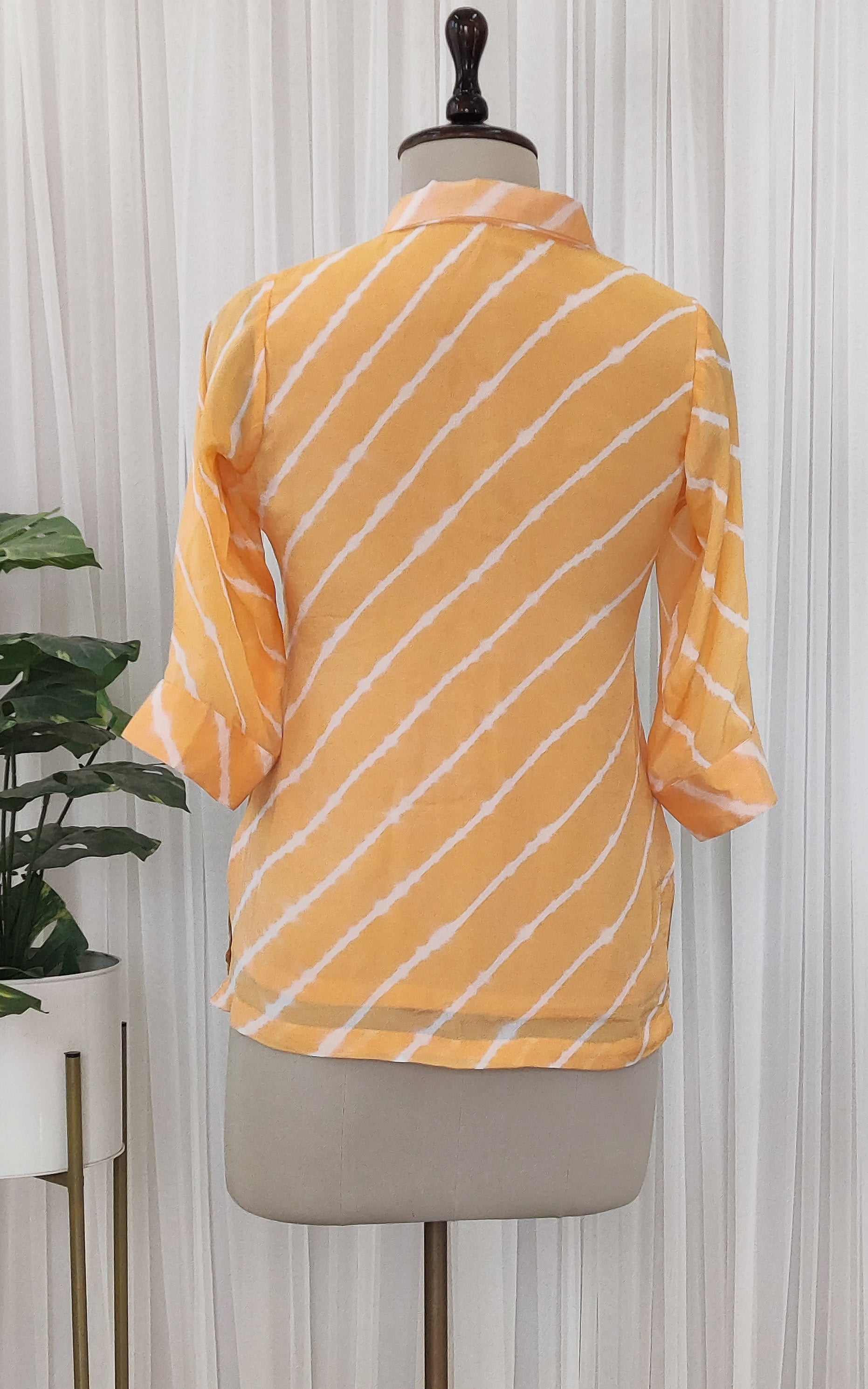 Mango Yellow Leheriya  Shirt