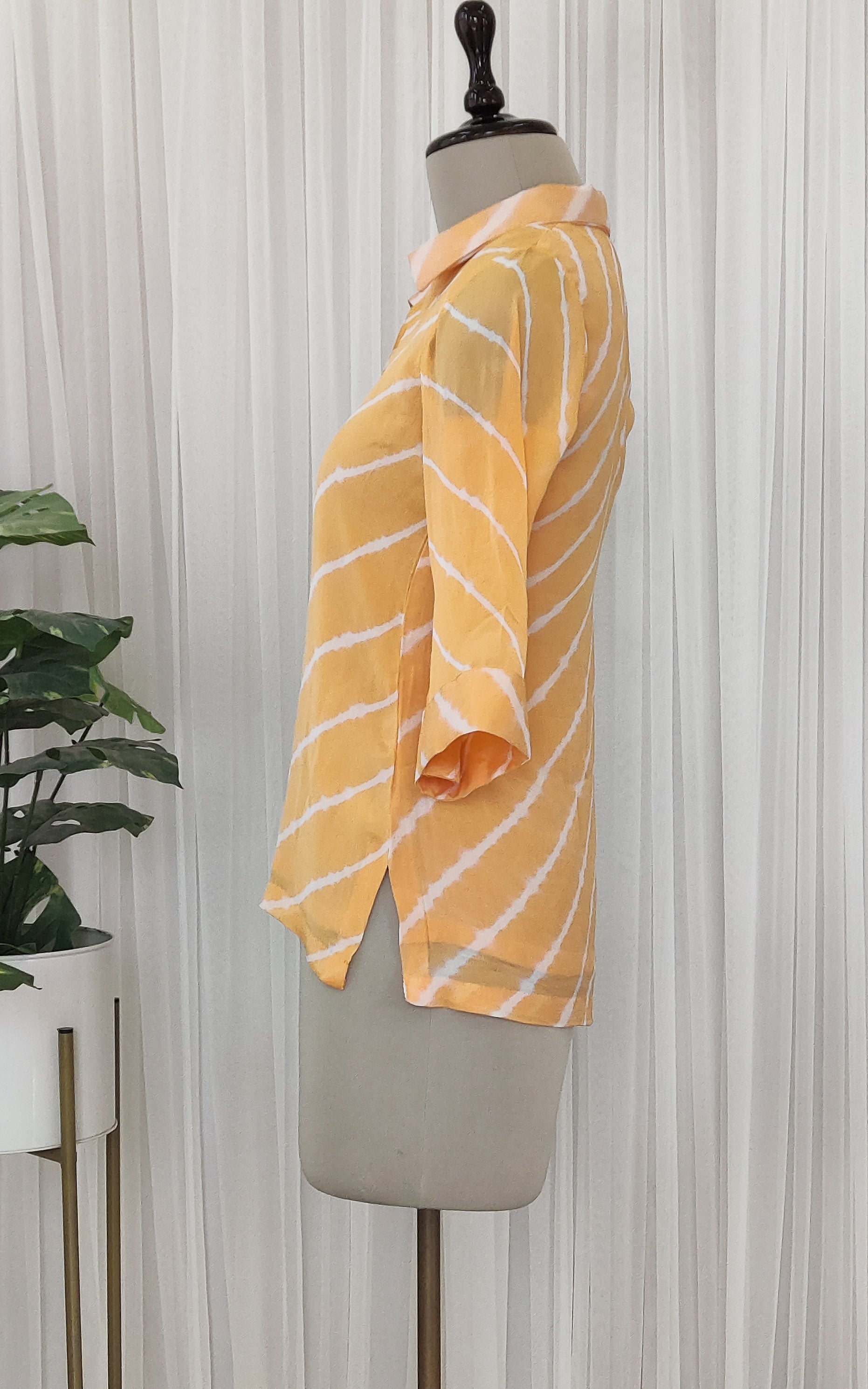 Mango Yellow Leheriya  Shirt