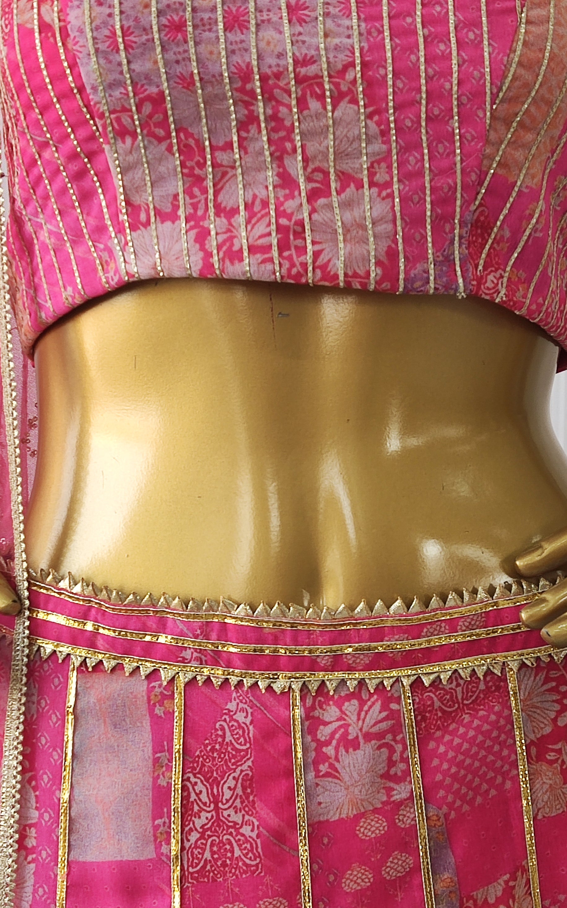 Hot Pink Gota Work Lehenga Set