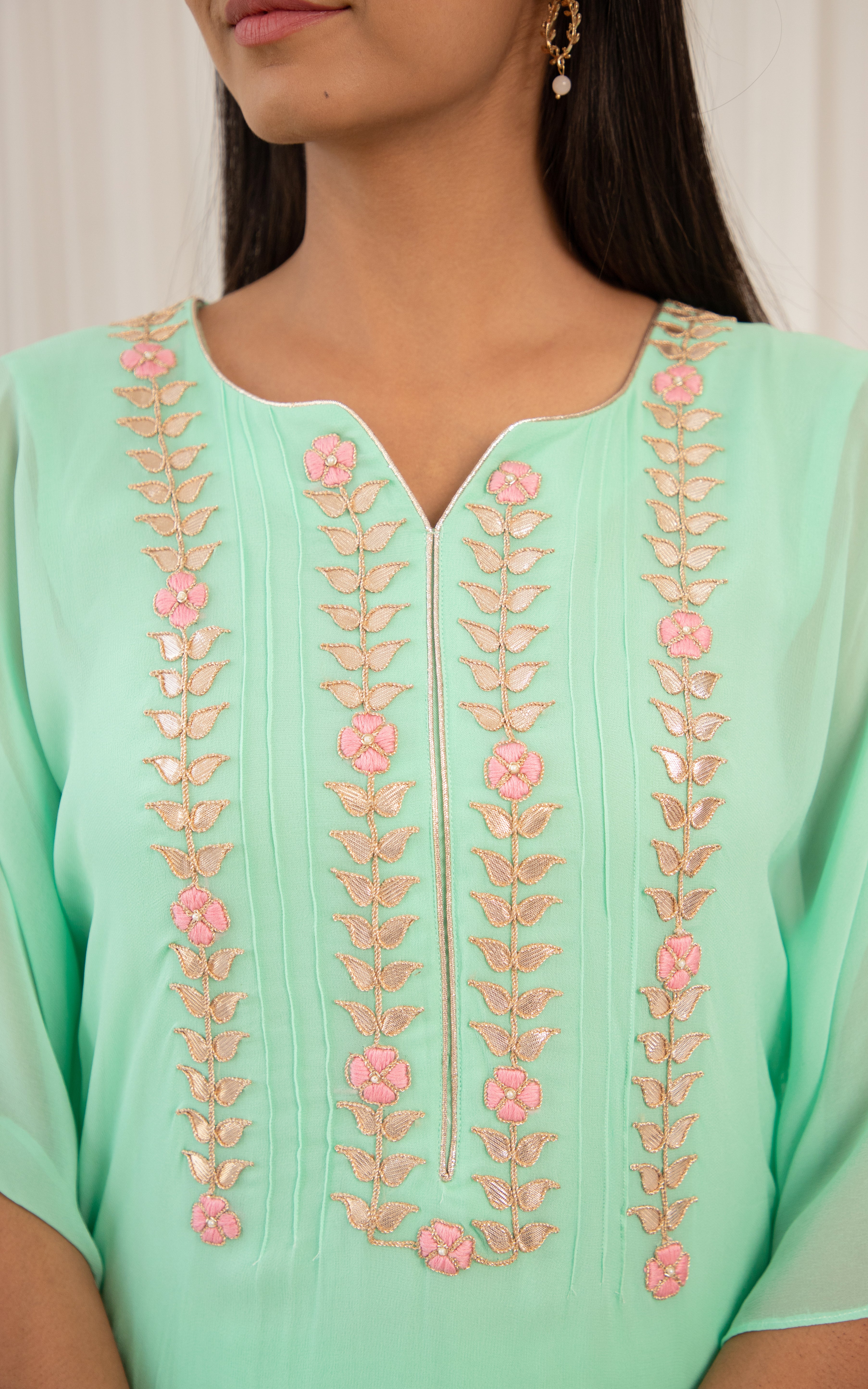 Mint Green Kaftan Set