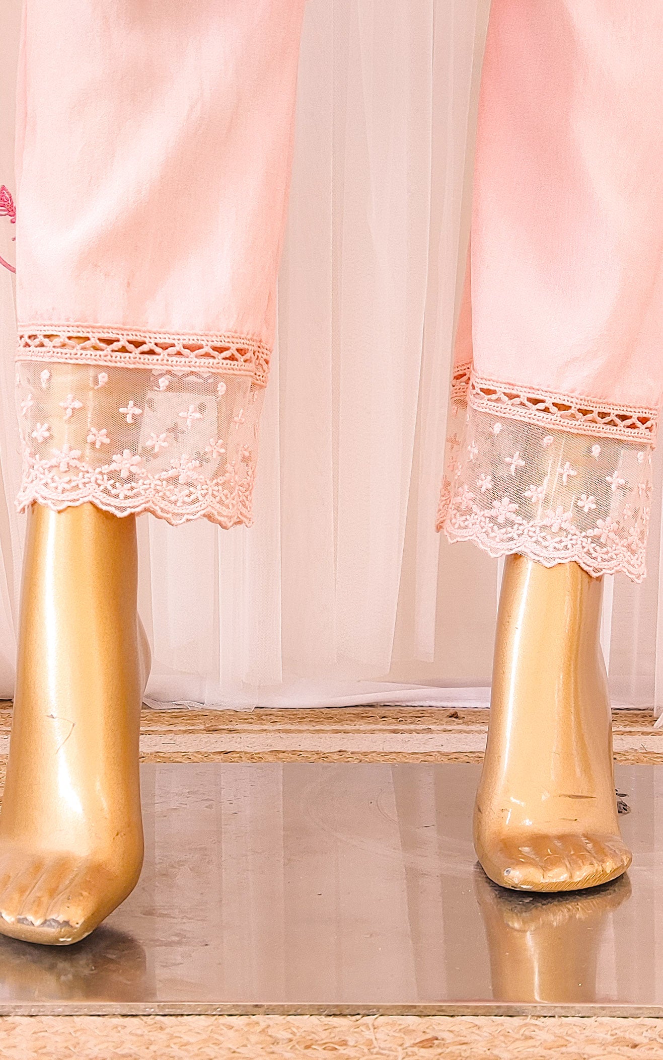 Cream Floral Organza Kurta Set with Embroidered Dupatta