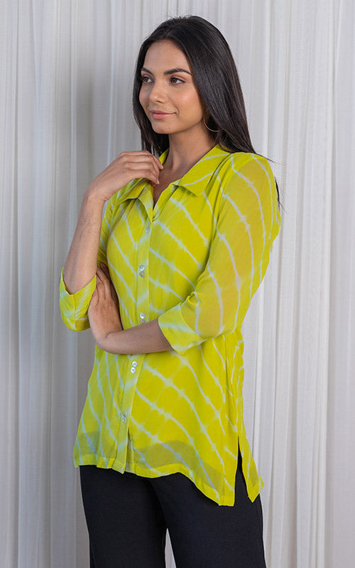 Green Leheriya Shirt