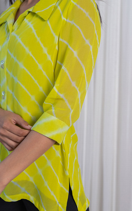 Green Leheriya Shirt