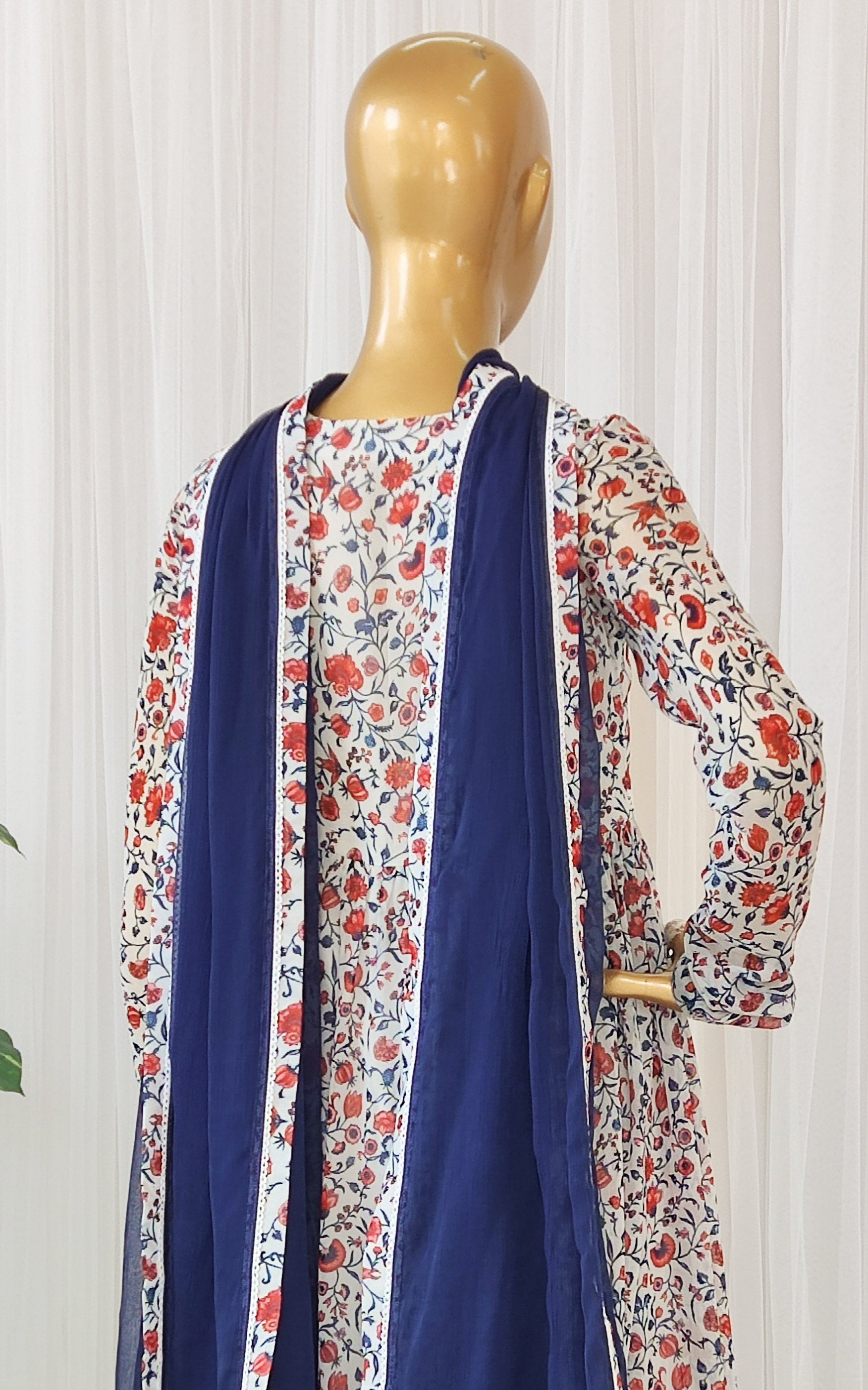 Vintage Chintz Print Anarkali Set