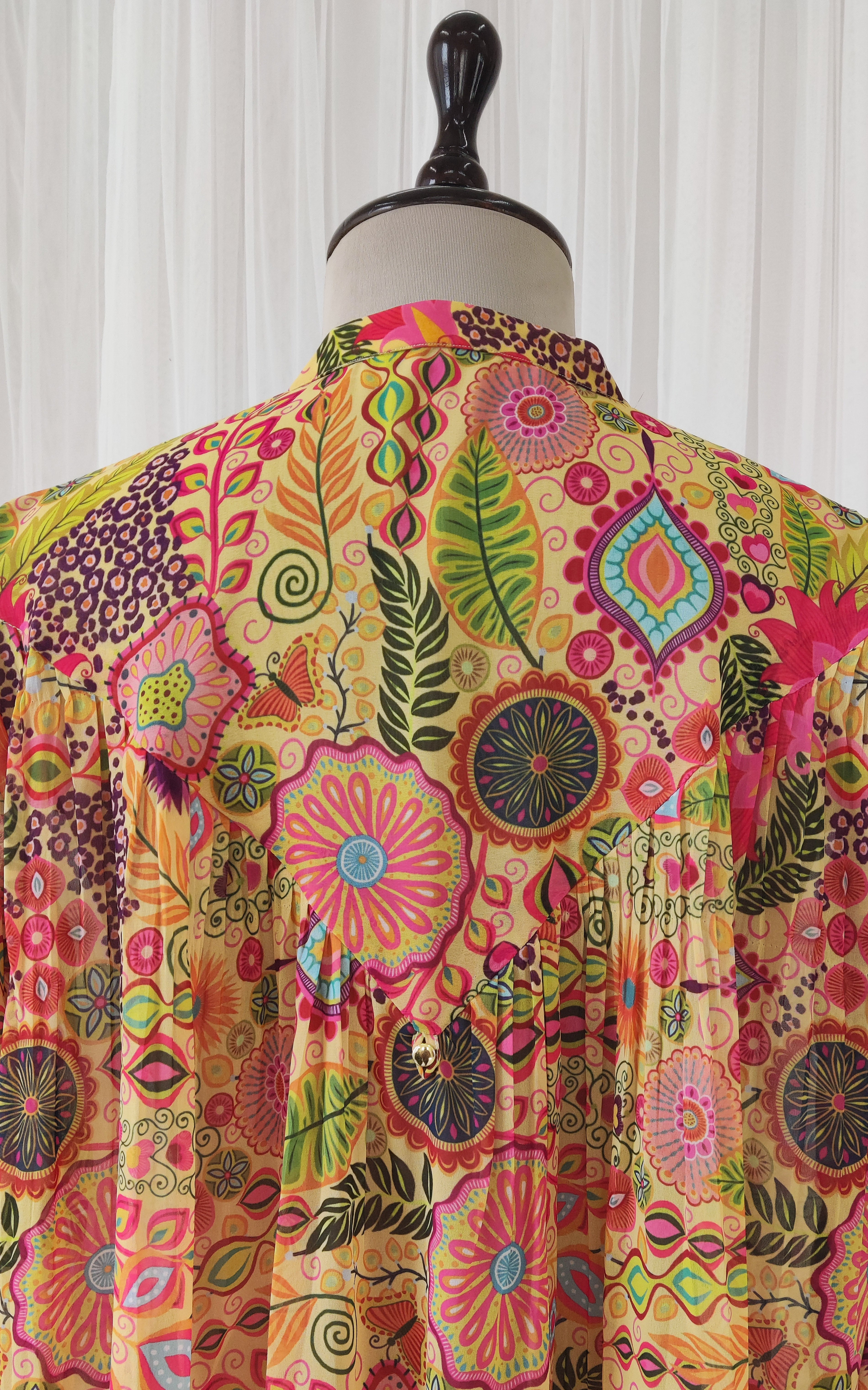 Yellow Kitschy Georgette Top