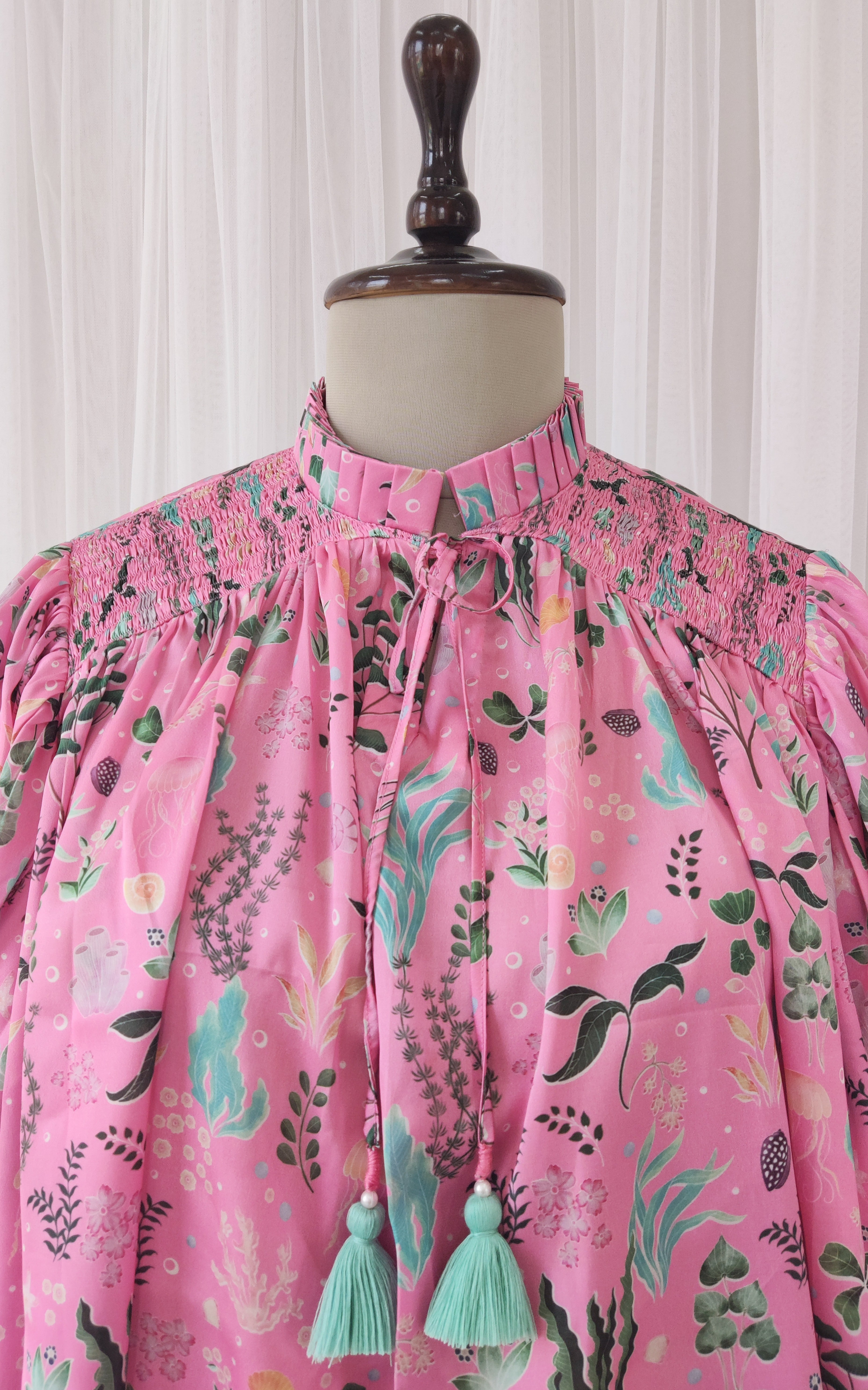 Baby Pink Aquatic Print Top