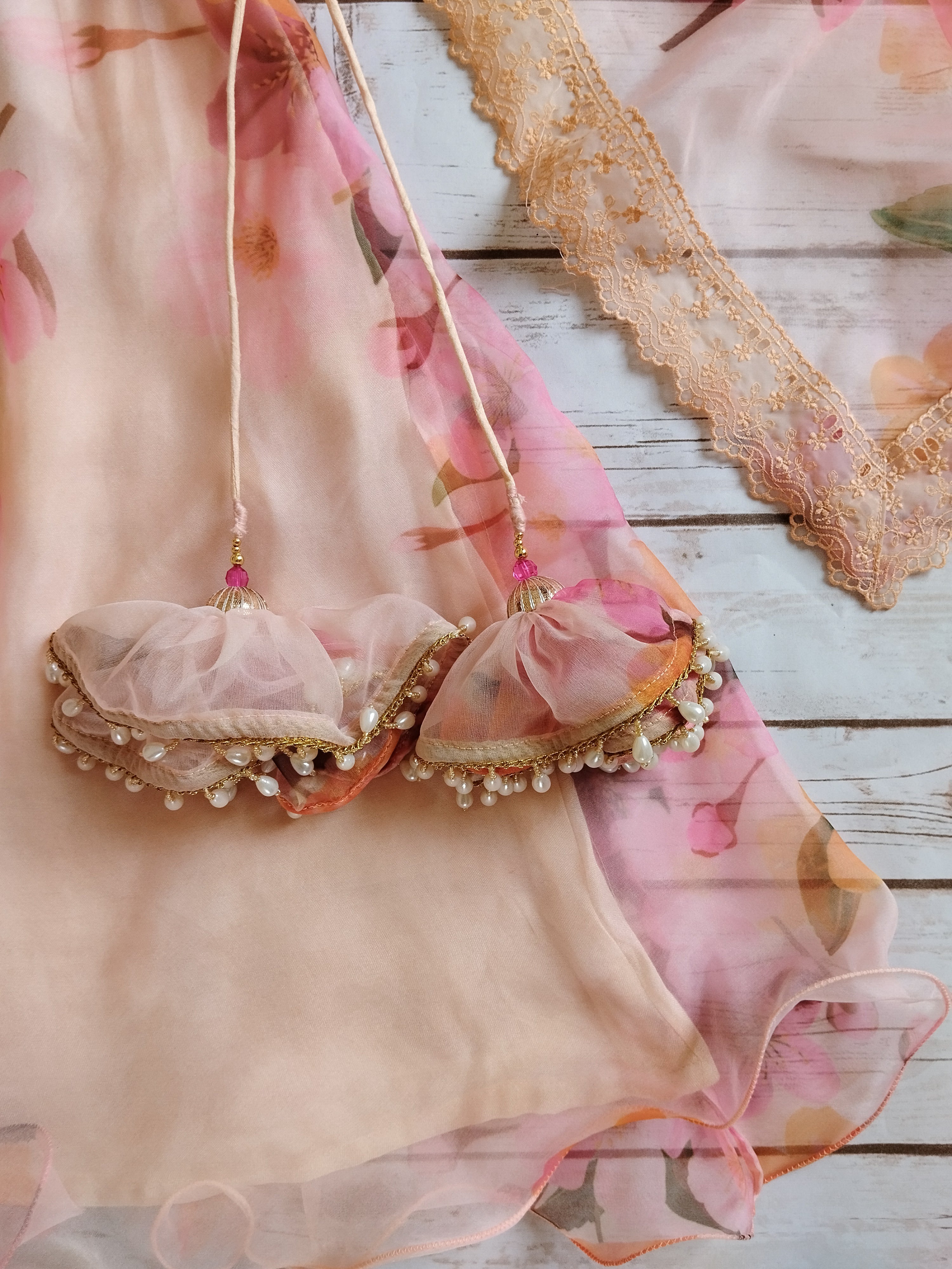 Bloom Floral Organza Kid's Lehenga