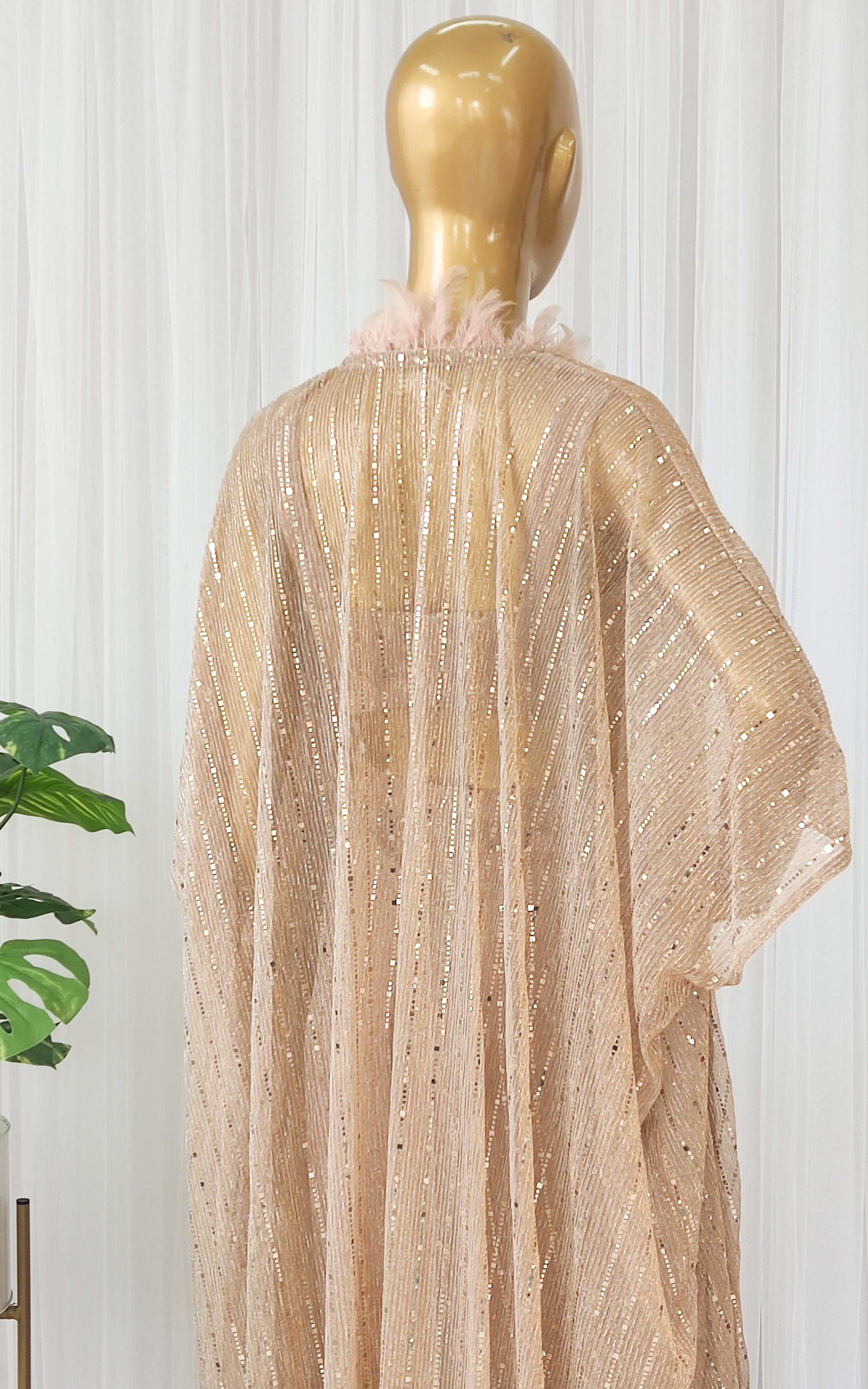 Sonal Old Rose Shimmer Draped Skirt Co-Ord Set