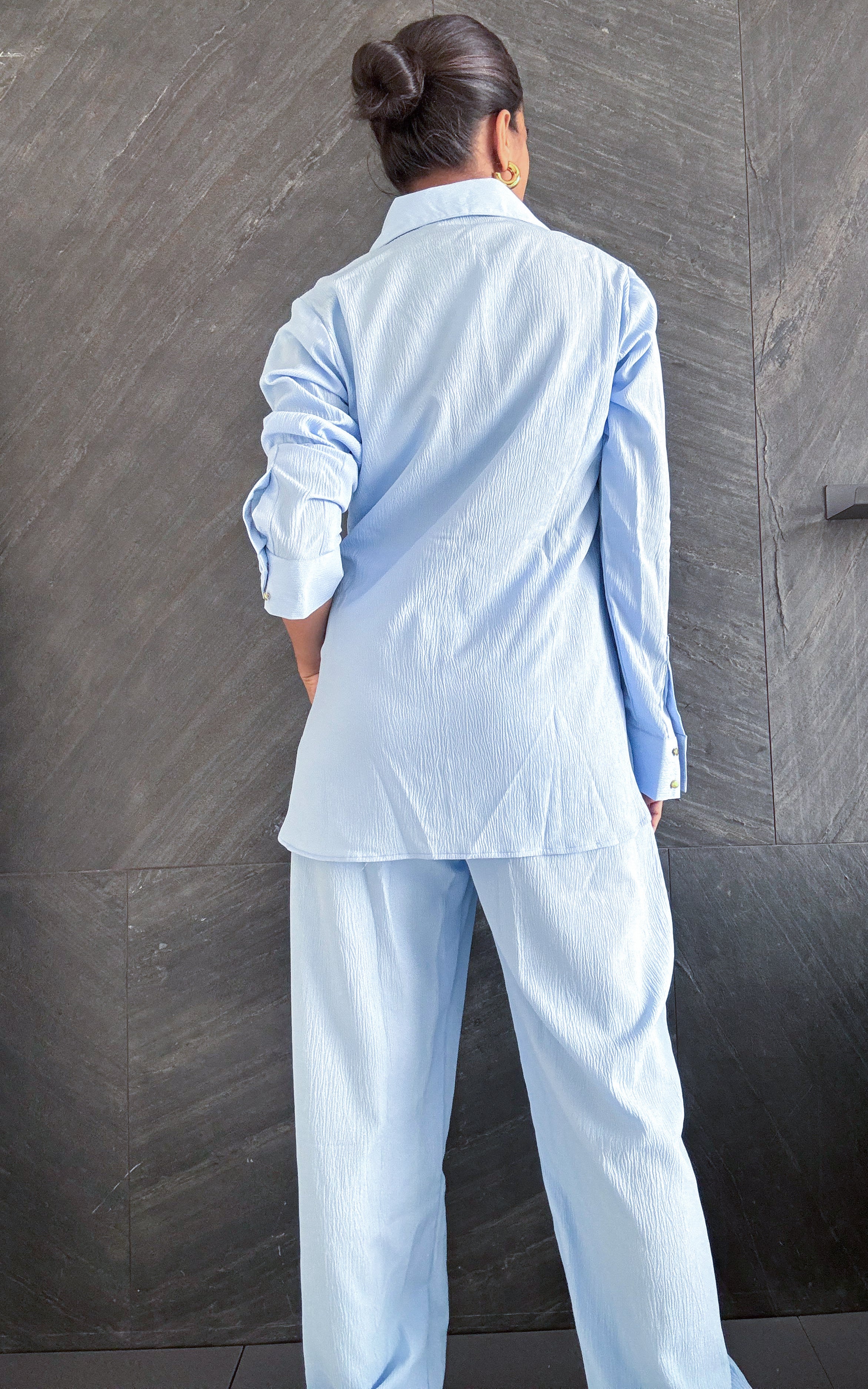 Sky Blue Solid Co-Ord Set