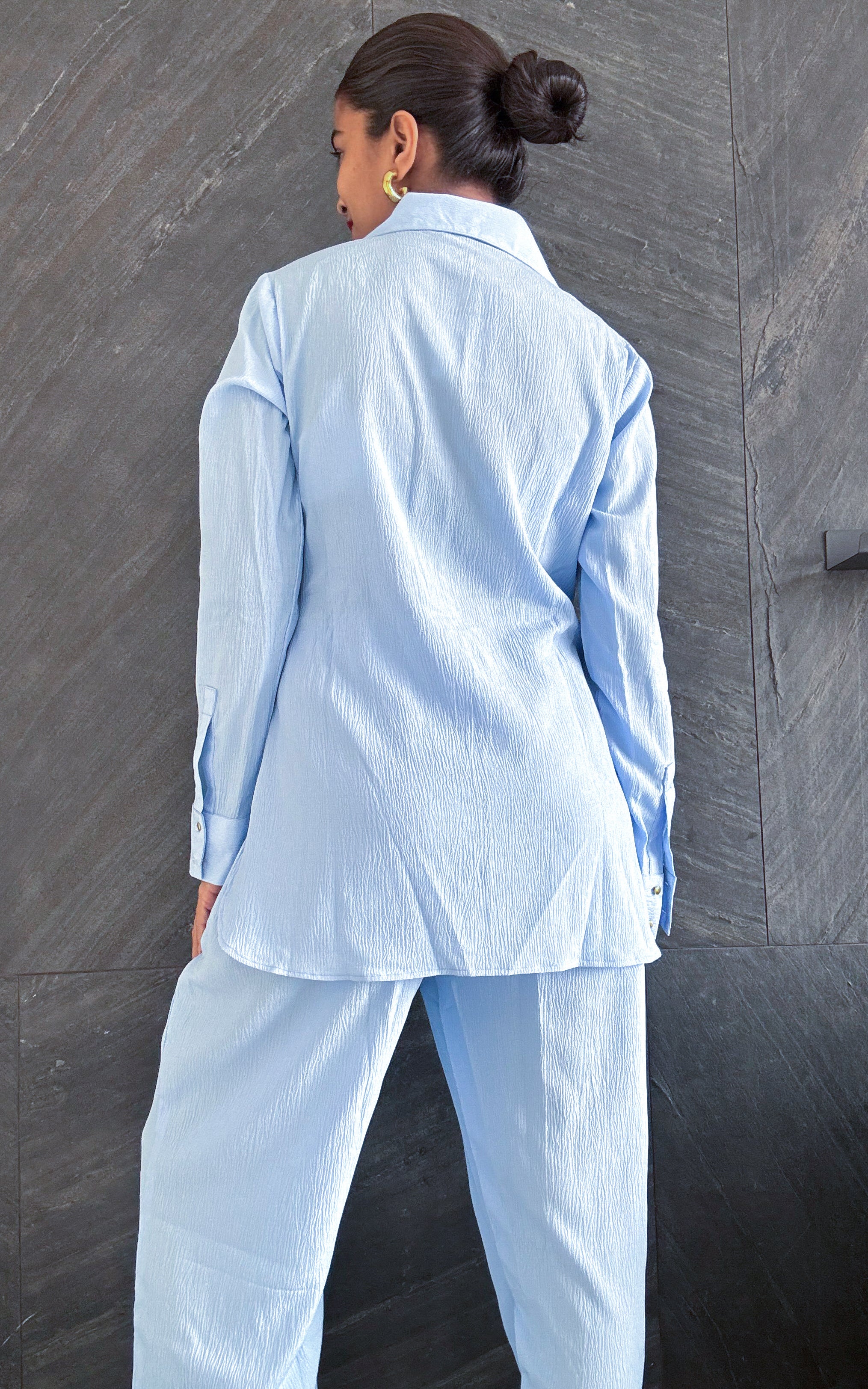 Sky Blue Solid Co-Ord Set