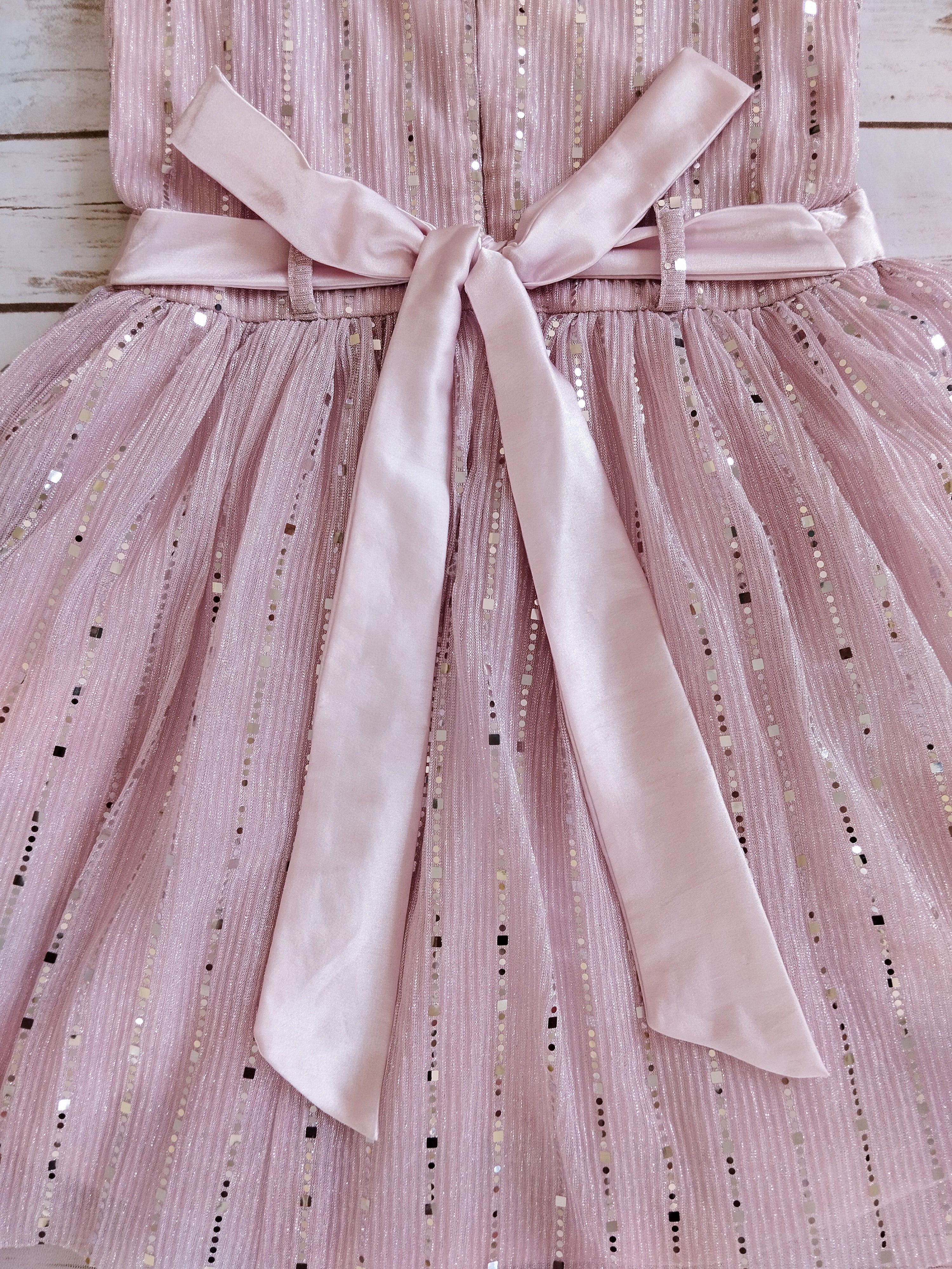Champagne Pink Shimmer Kids Dress