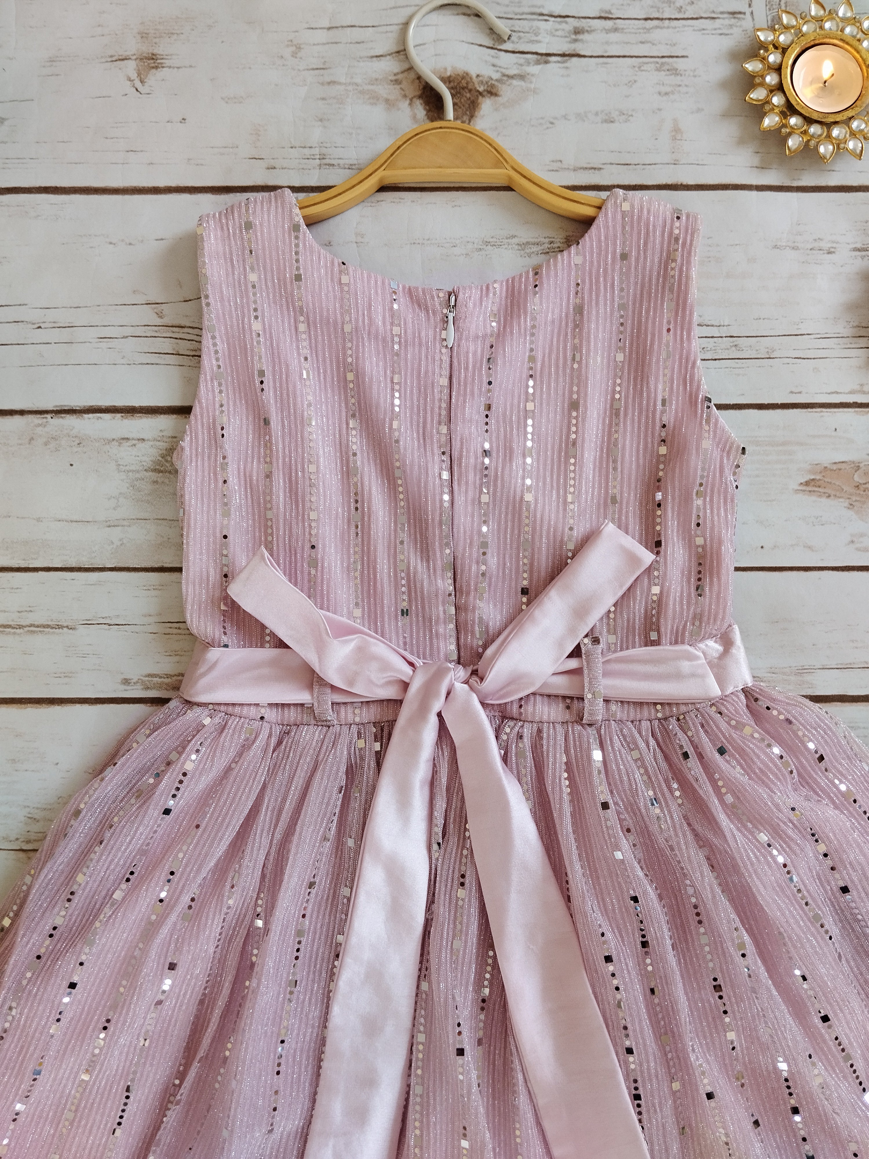 Champagne Pink Shimmer Kids Dress