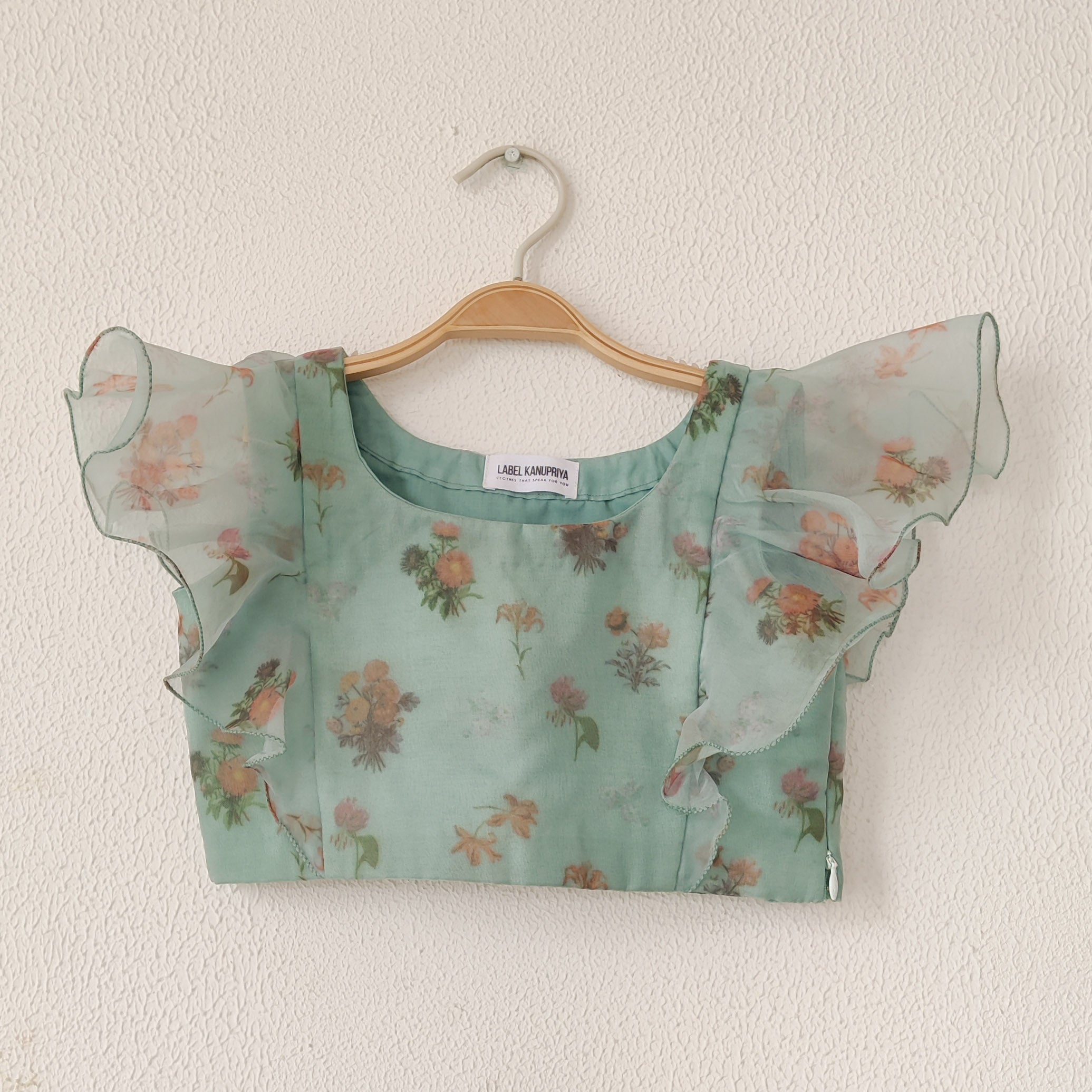 Wildflower Organza Crop-Top Kids Sharara Set