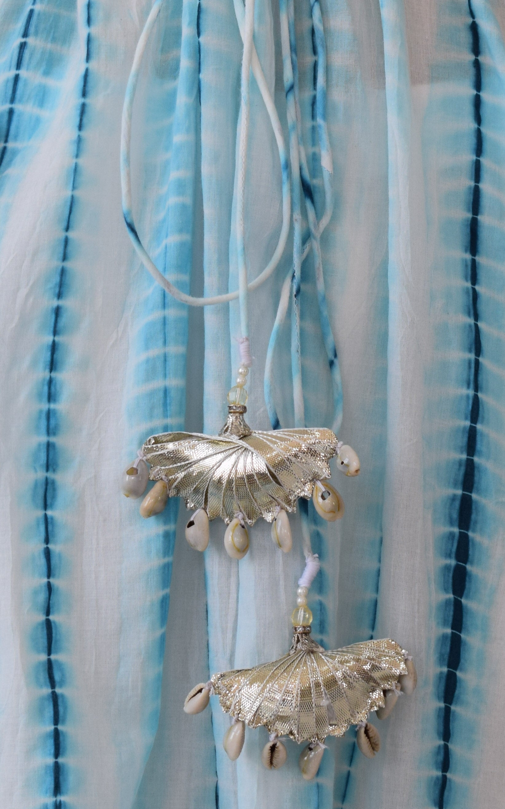 Blue Shibori Kaftan & Pant Set