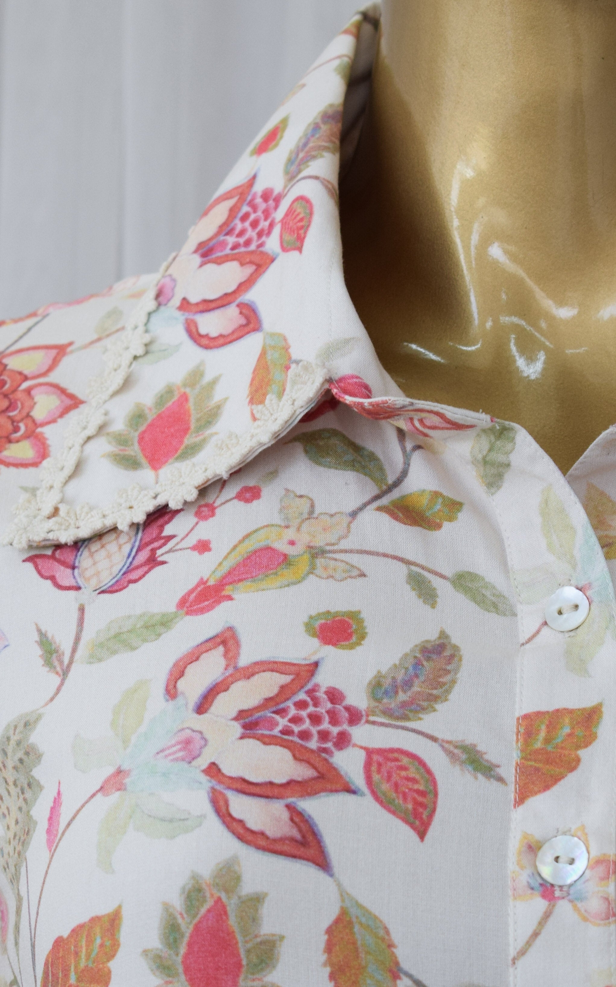 Vintage Floral Print Cotton Co-ord Set