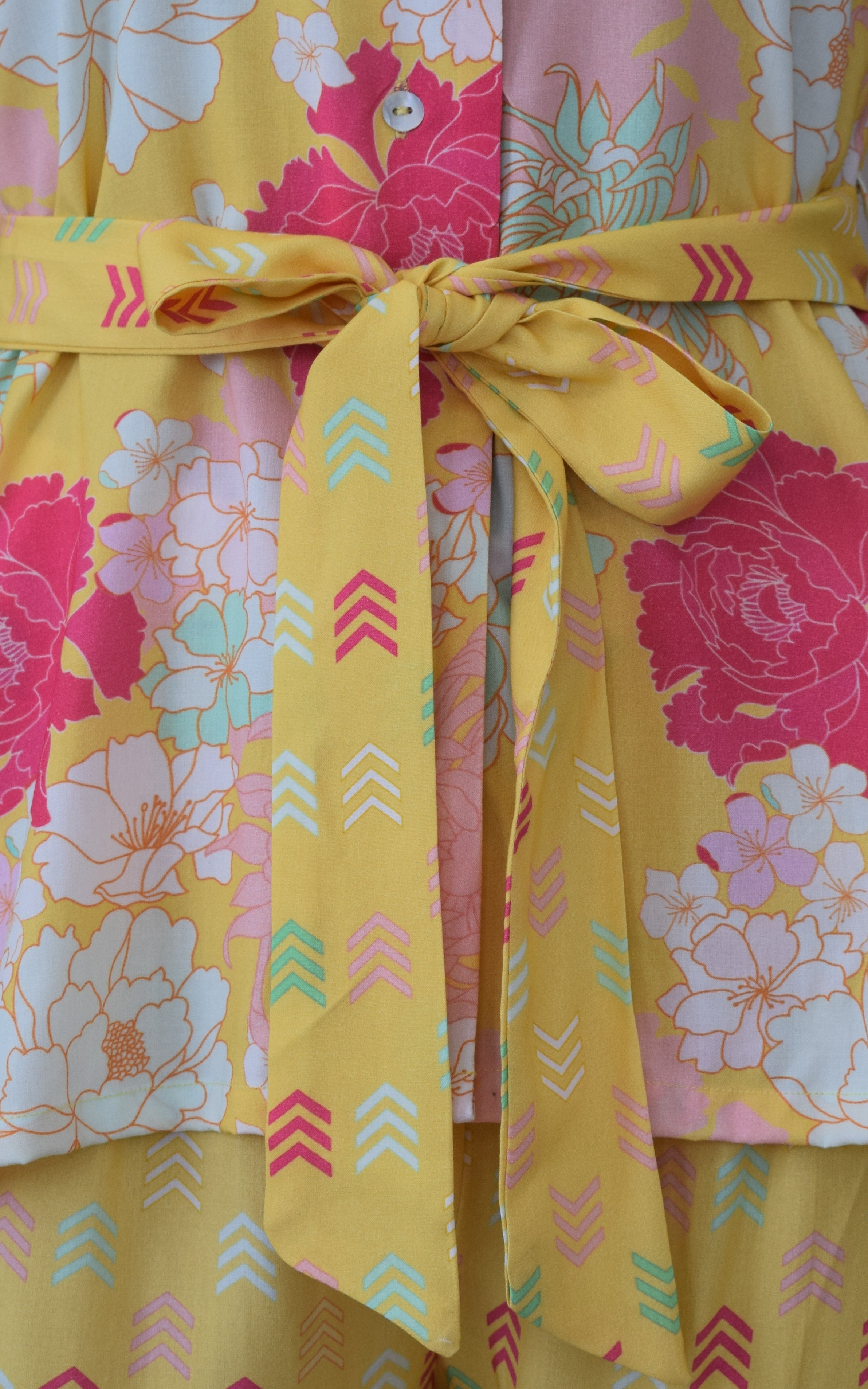 Yellow Printed Cotton Co-ord Set