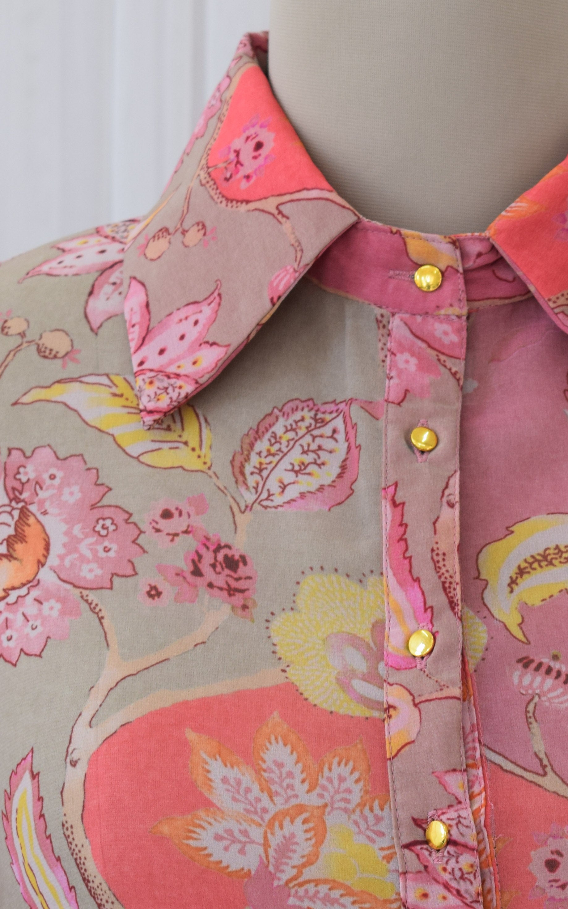 Multicolor Floral Printed Georgette Shirt