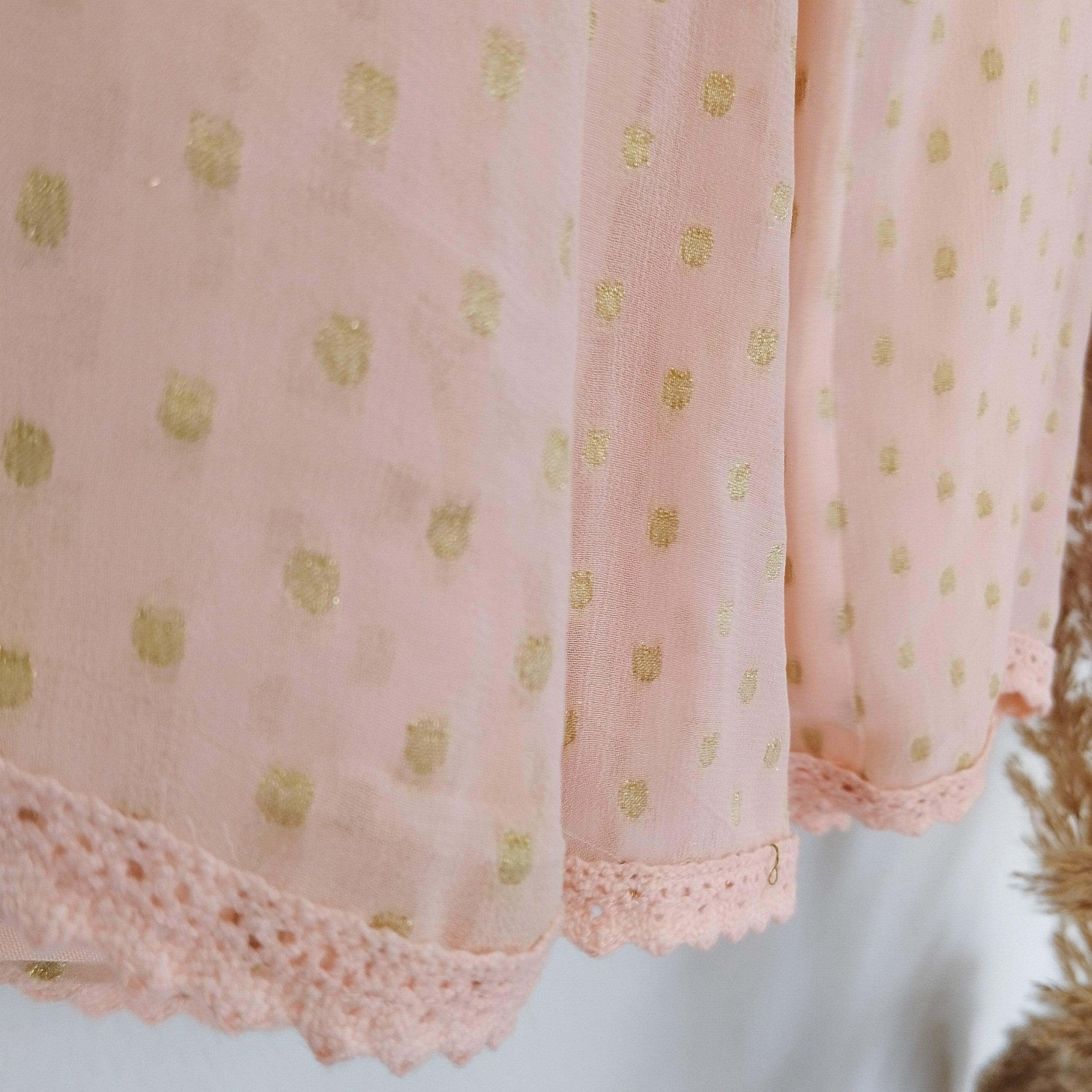 Baby Pink Georgette Kids Sharara Set