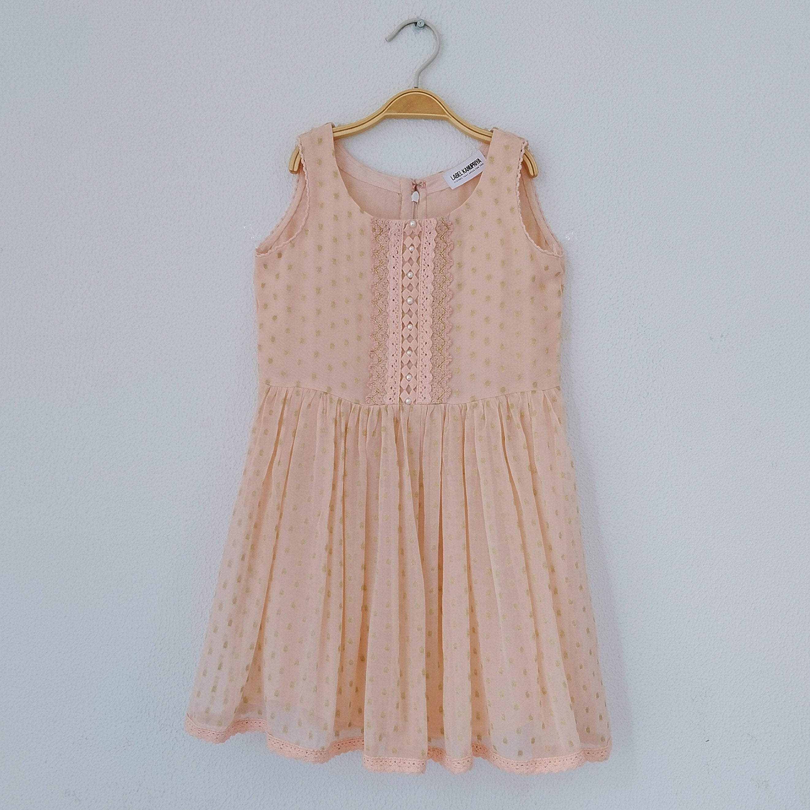 Baby Pink Georgette Kids Sharara Set