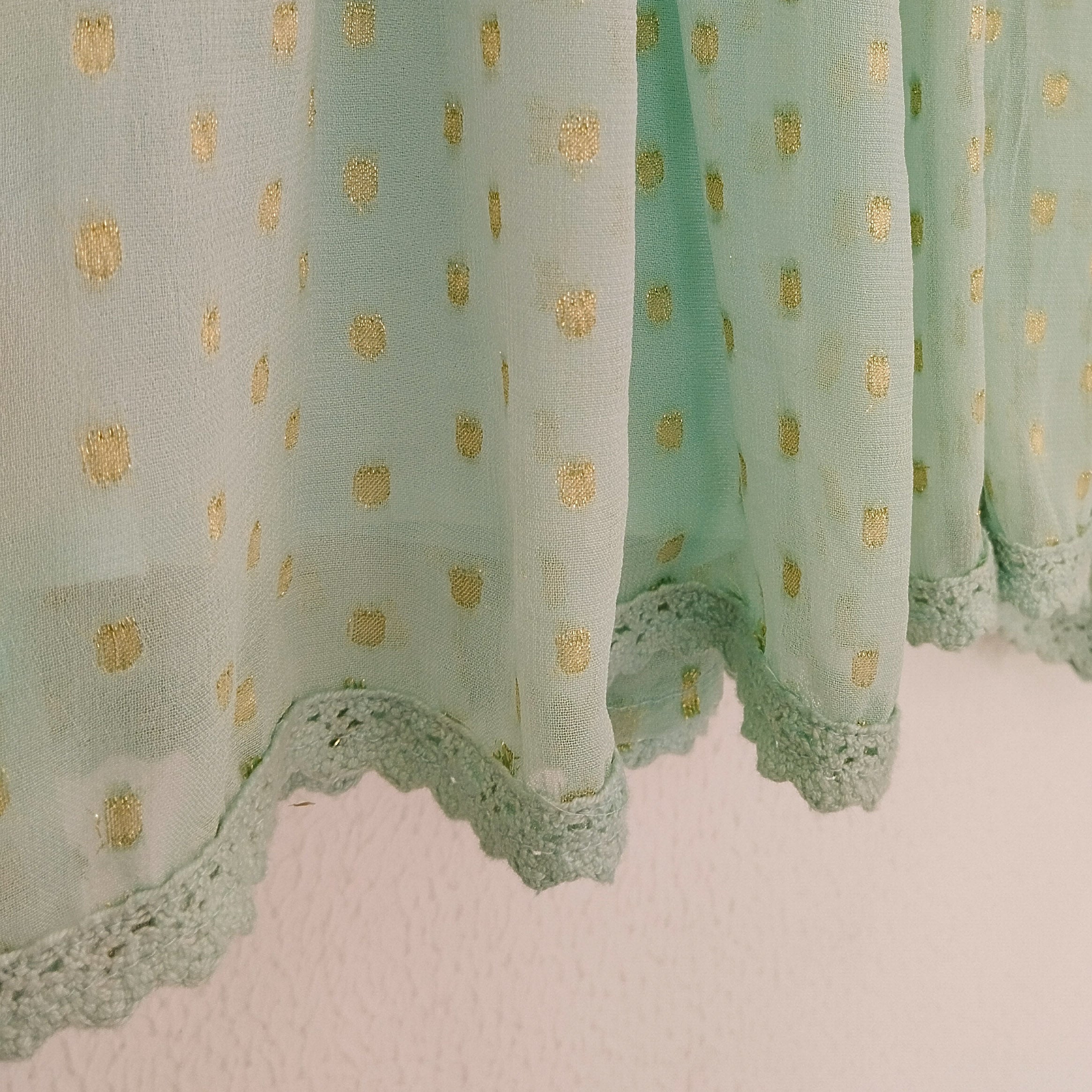 Baby Blue Georgette Kids Sharara Set