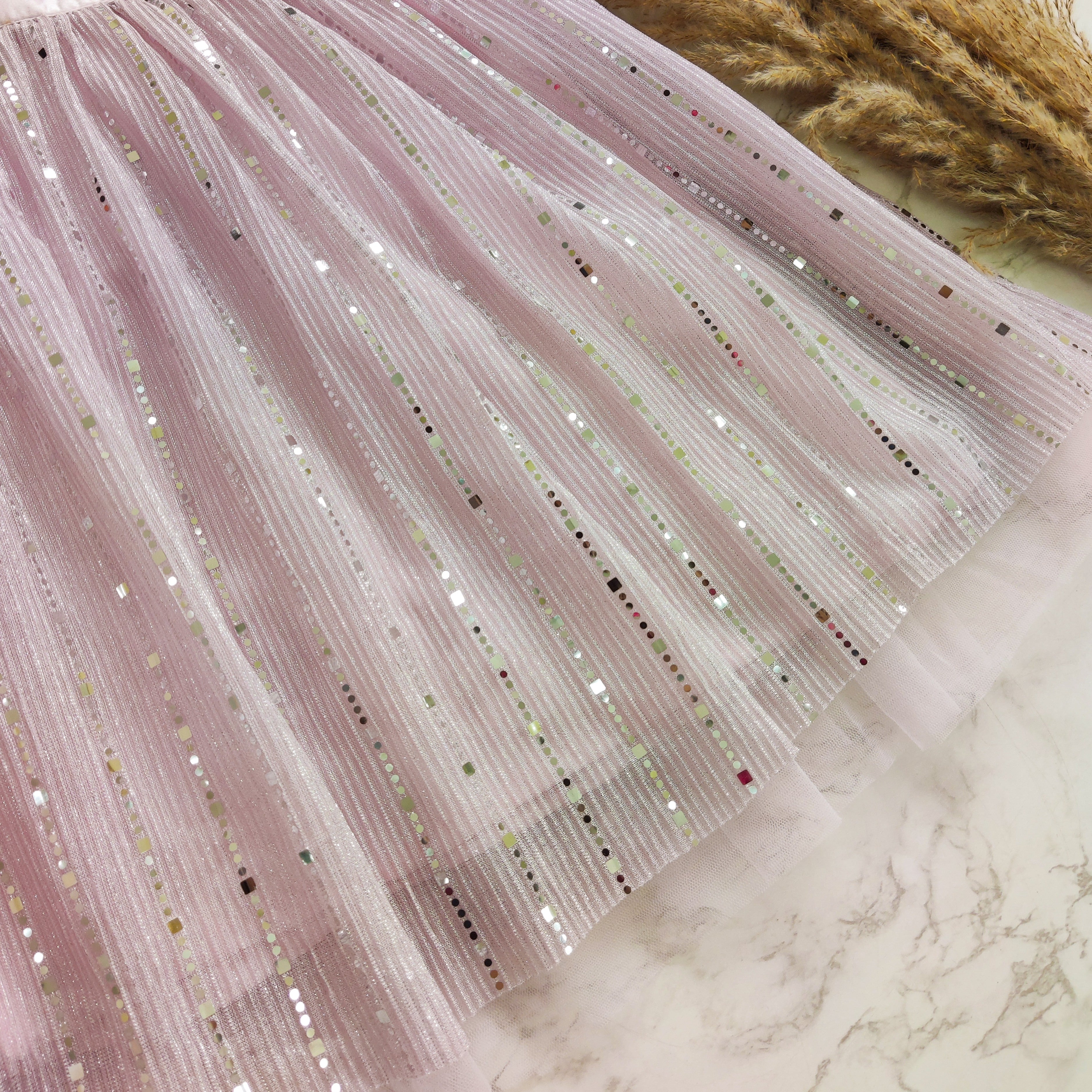 Champagne Pink Shimmer Kids Dress