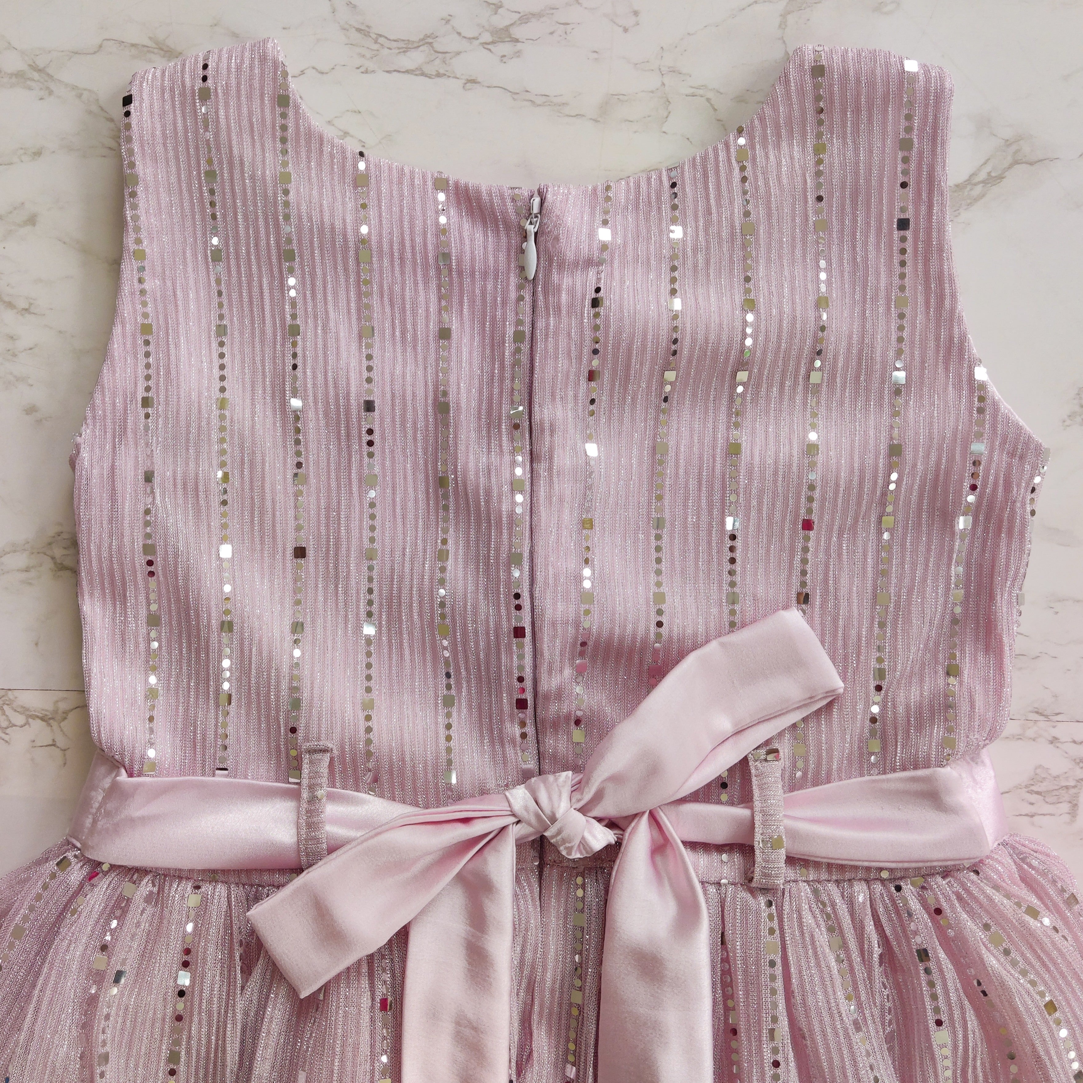 Champagne Pink Shimmer Kids Dress