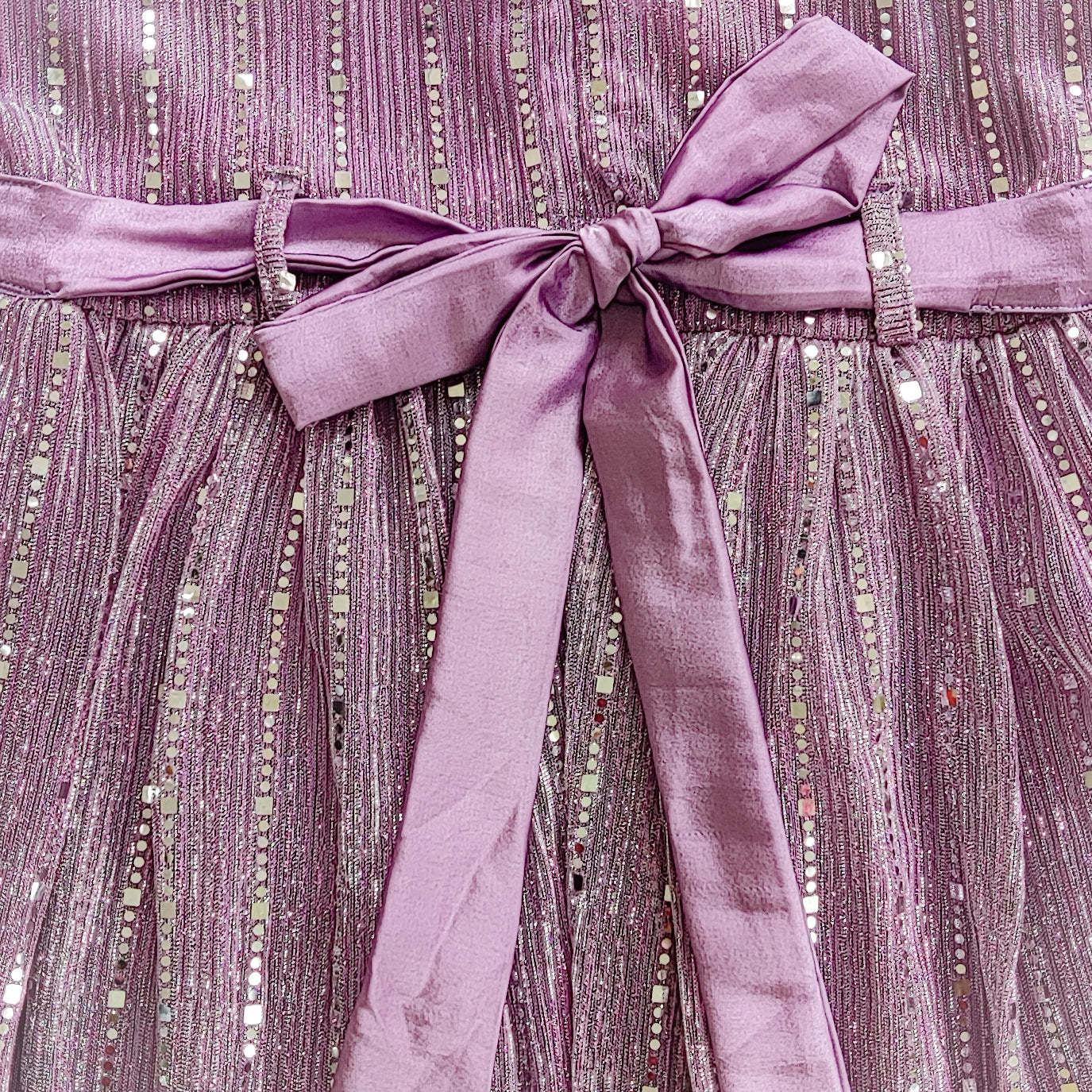 Lilac Shimmer Fabric Kids Dress