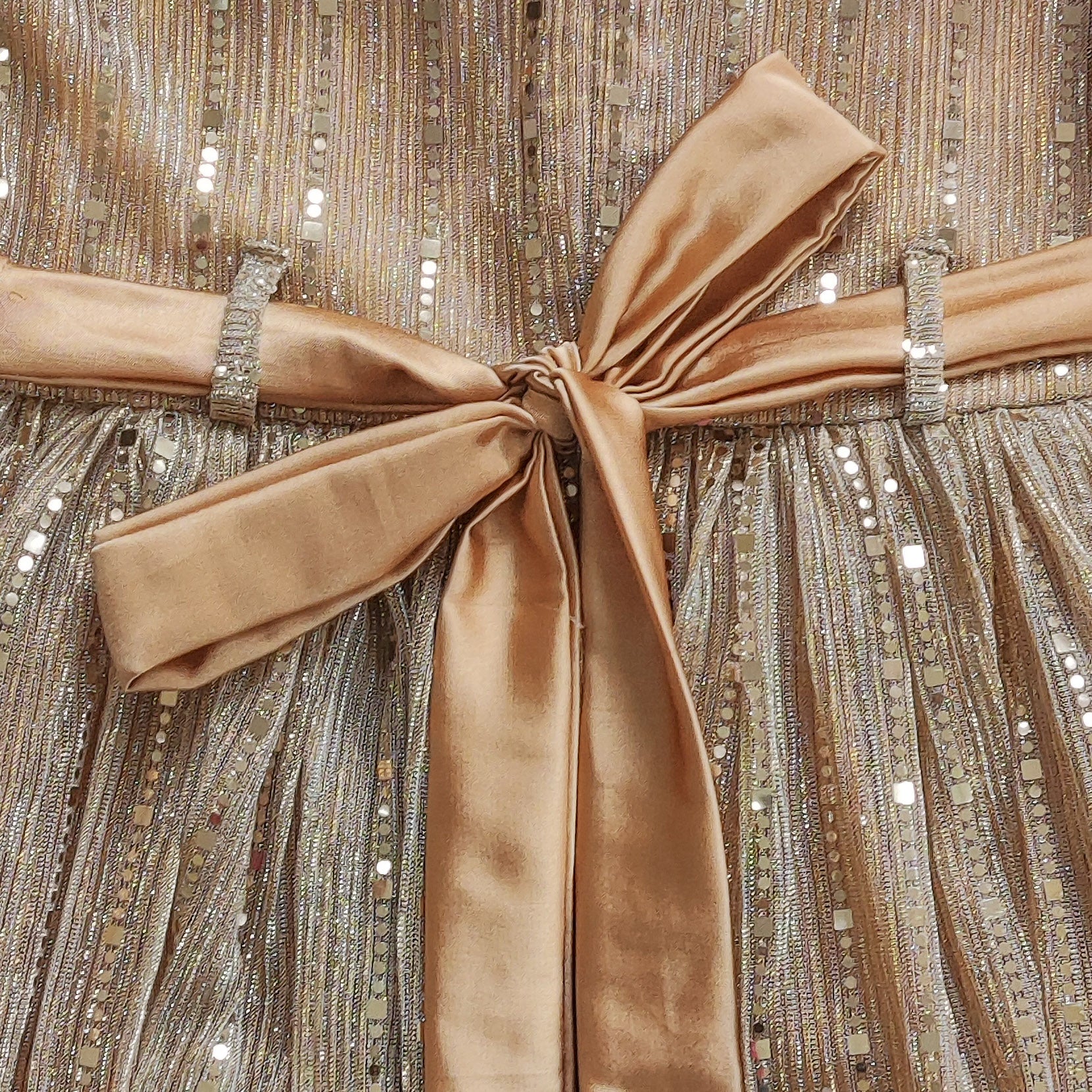 Old Rose Shimmer Fabric Kids Dress