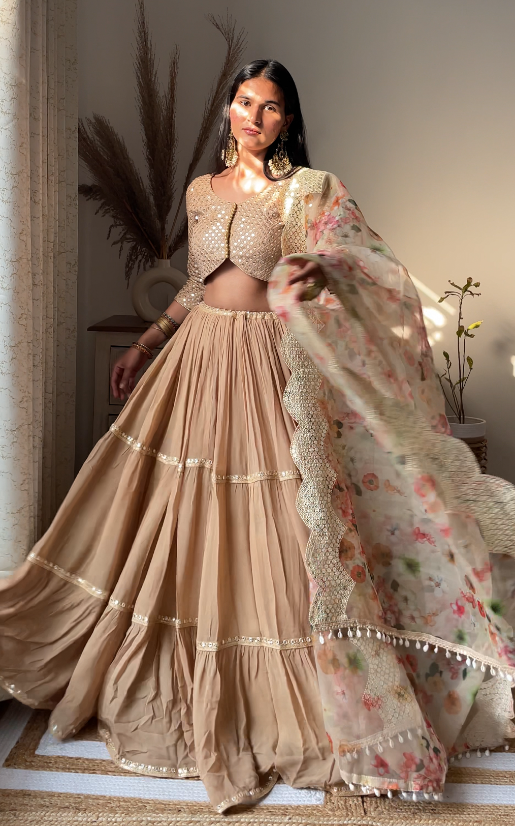 Champagne lehenga 2025