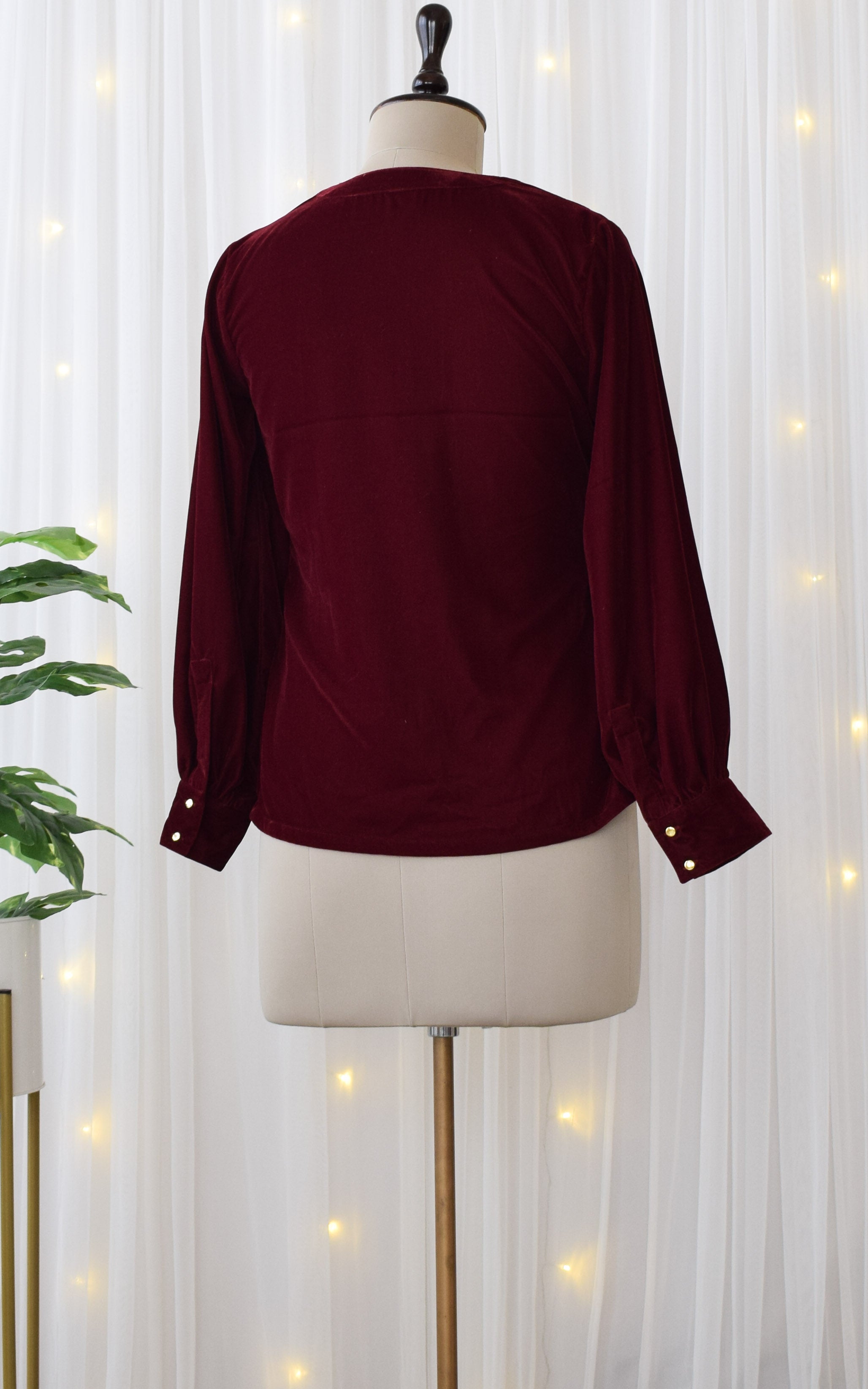 Maroon Velvet Shirt