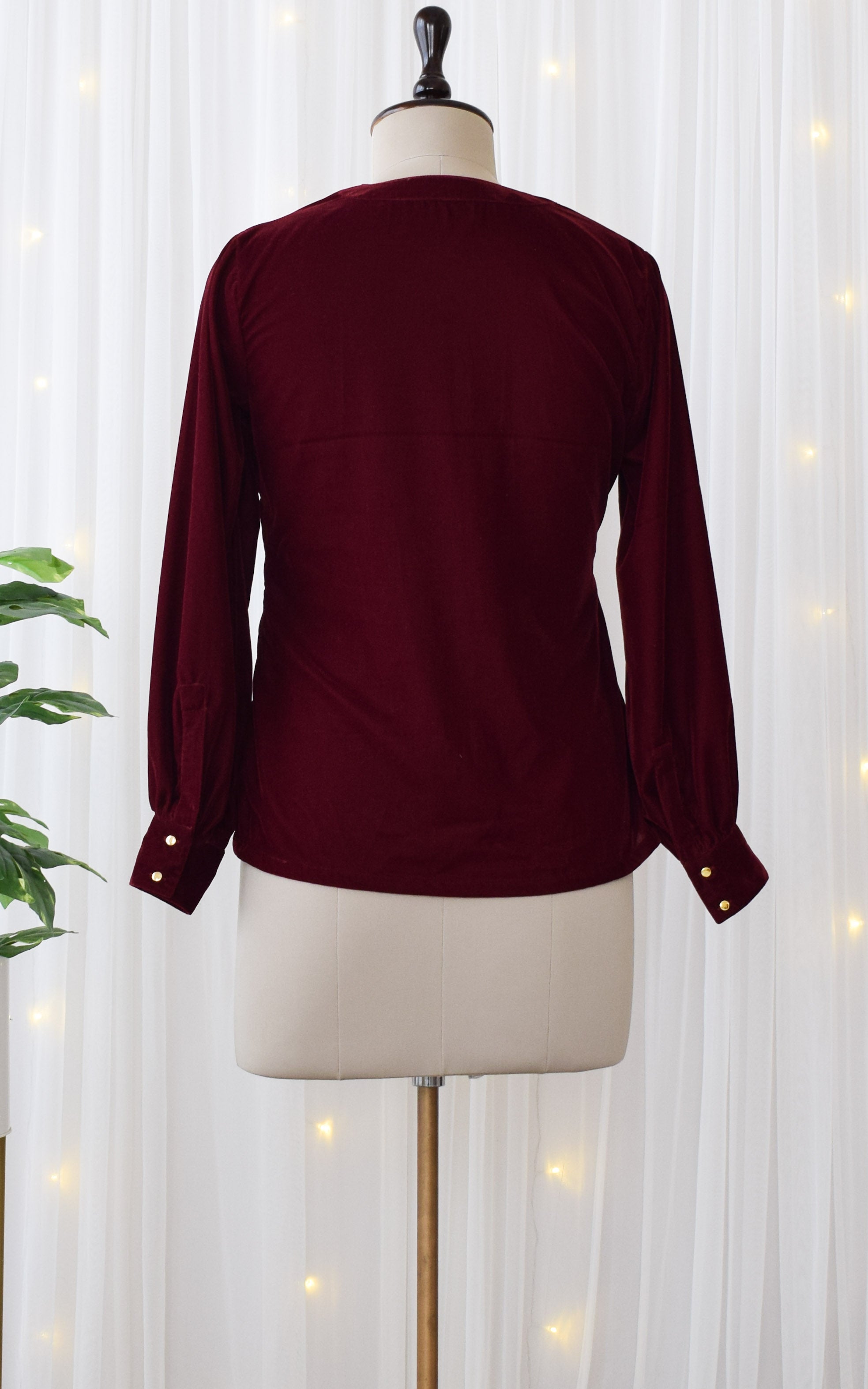 Maroon Velvet Shirt