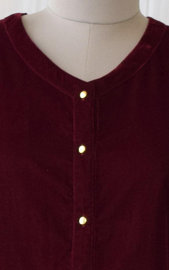 Maroon Velvet Shirt