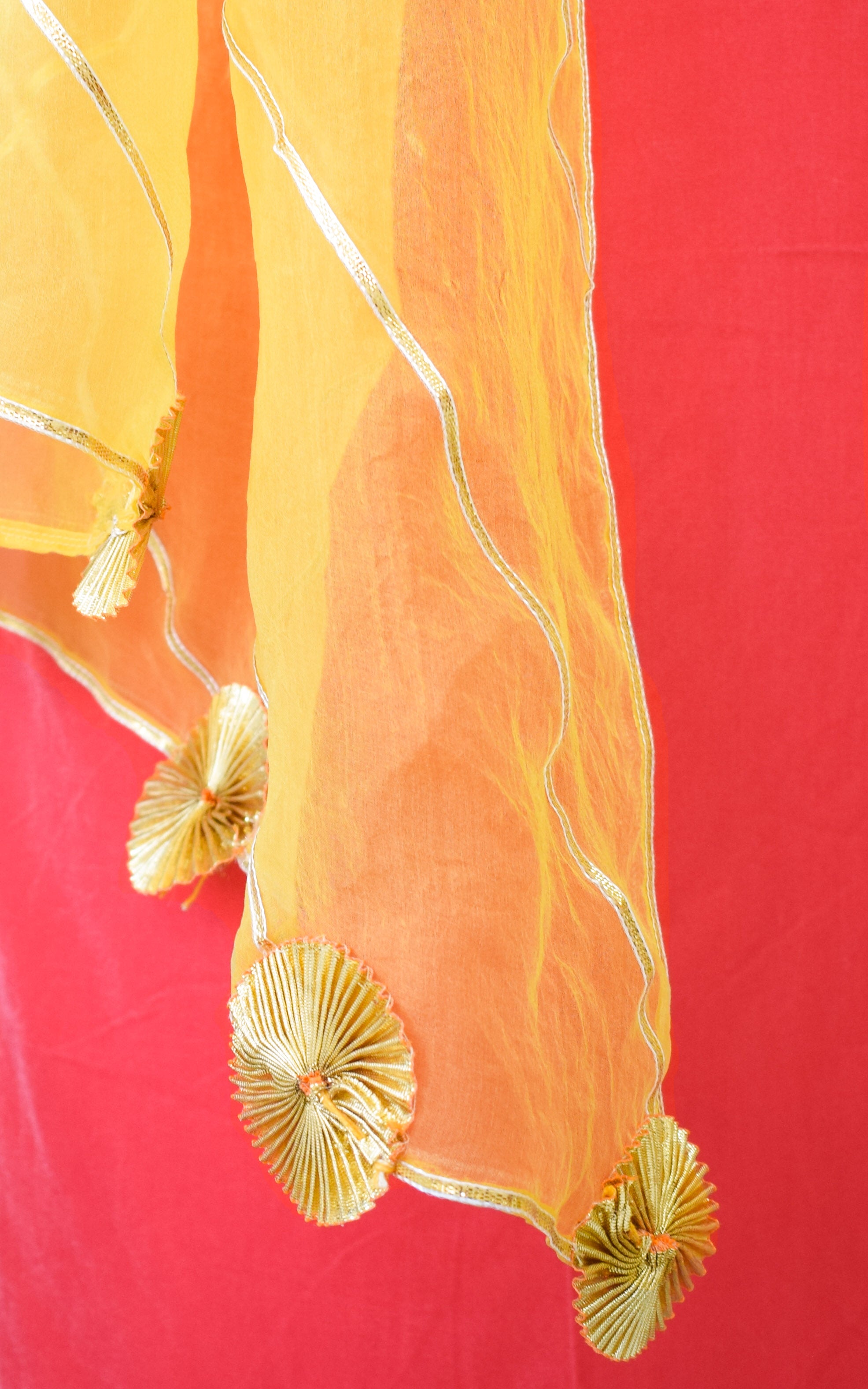 Coral Velvet Gota Patti Suit