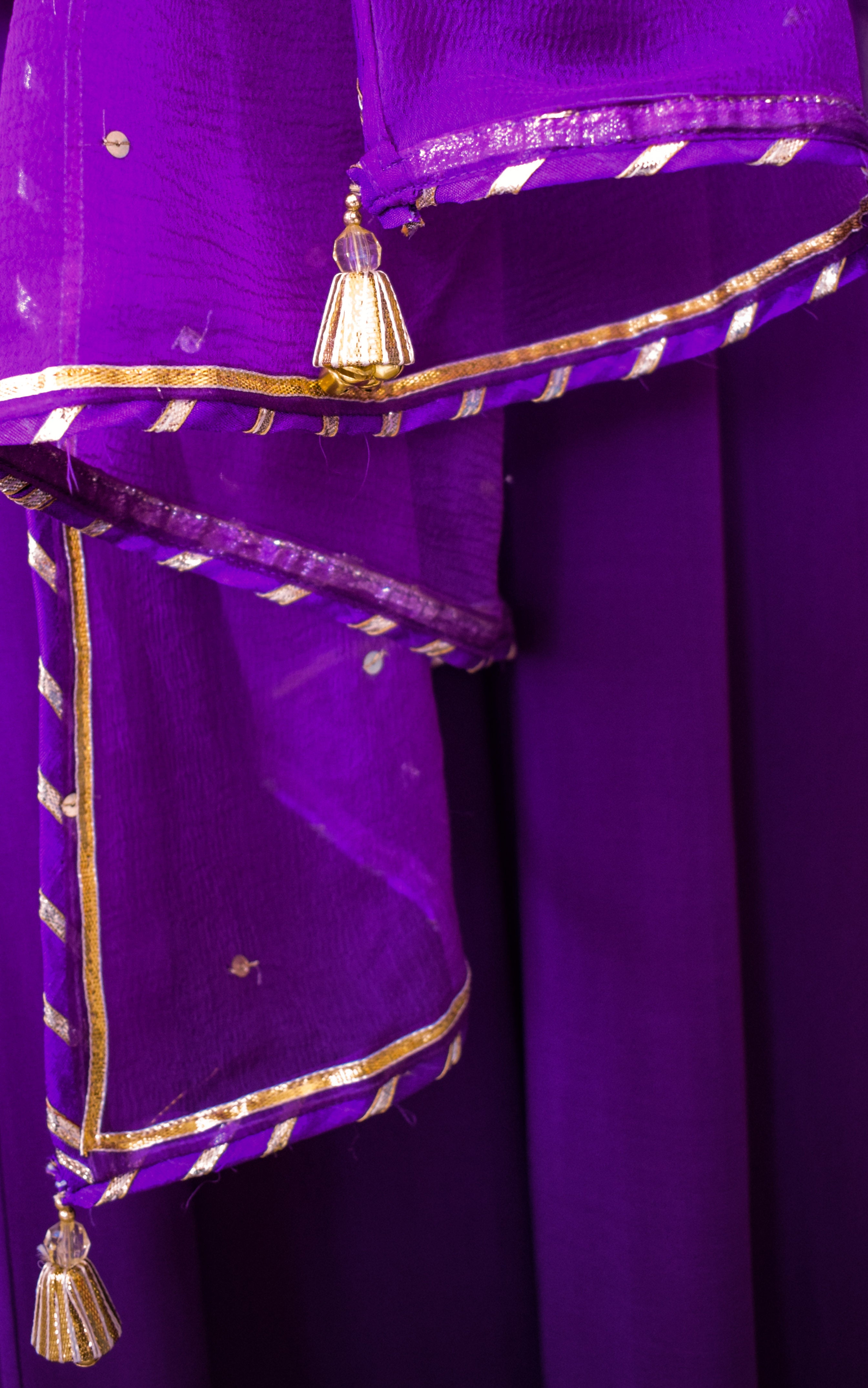 Erica Fernandes Purple Marodi Work Sharara Set