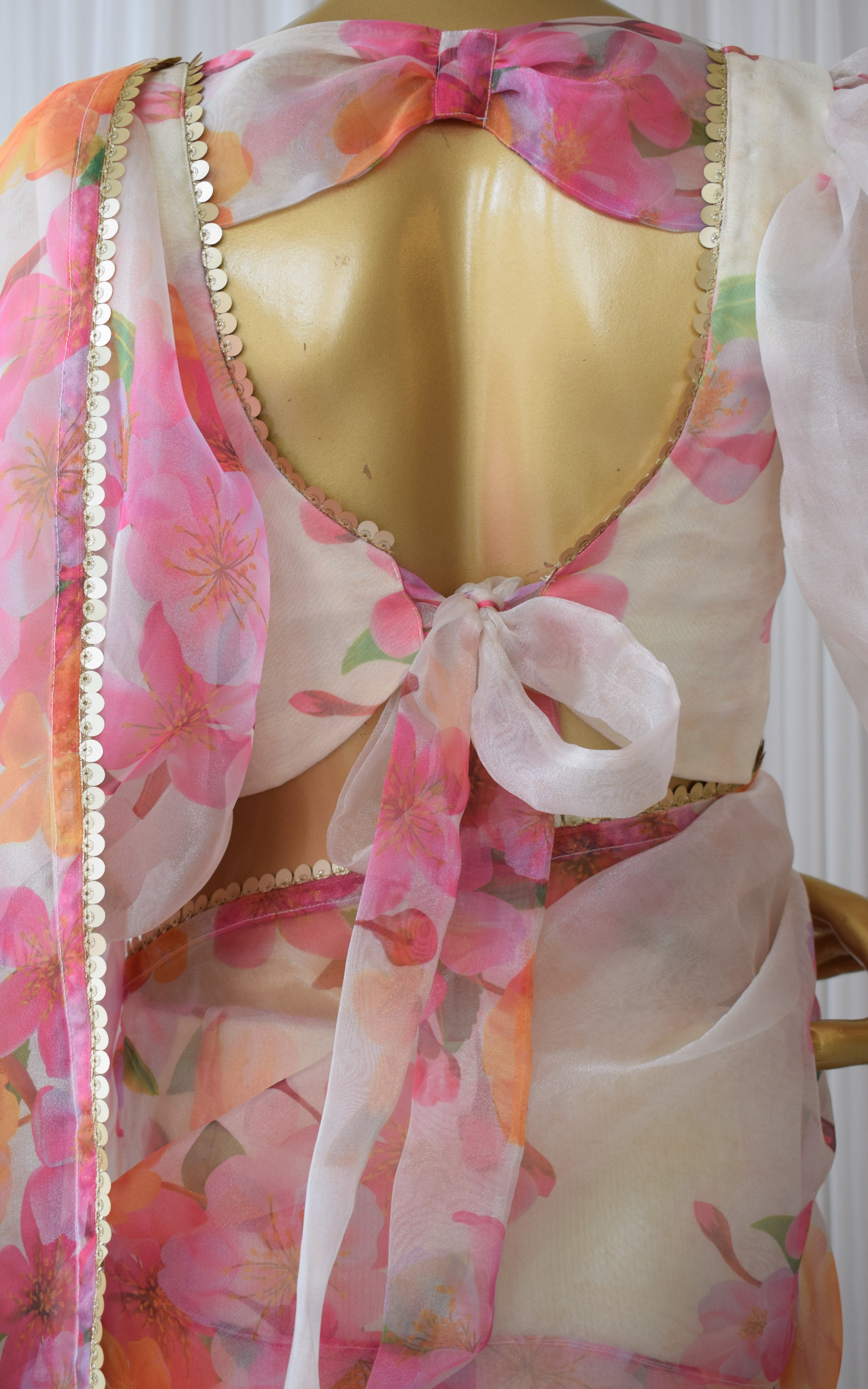 Pooja Banerjee Bloom Floral Organza Saree