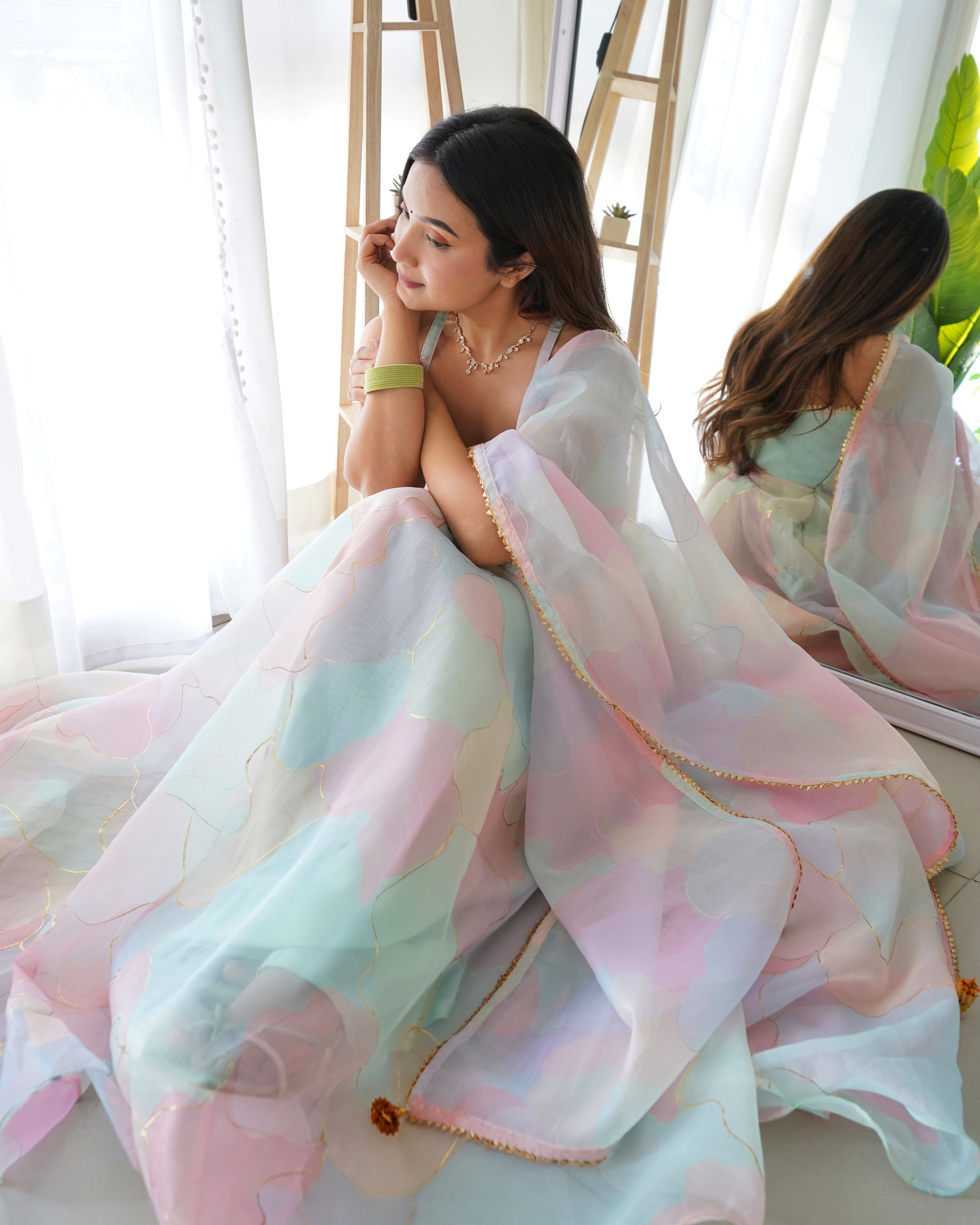 Arti Chauhan Pastel Dream Organza Anarkali