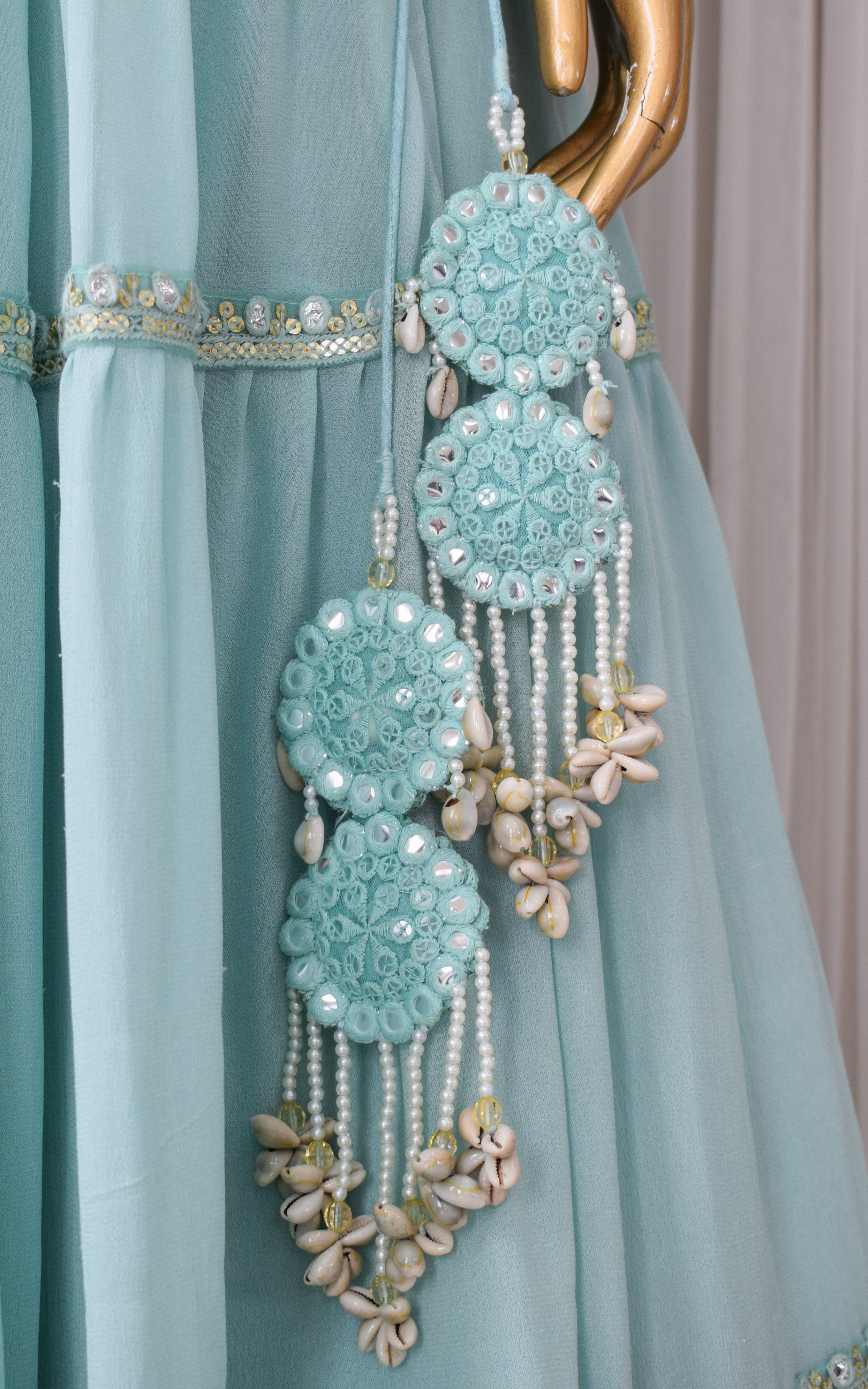 Sonal Sky Blue Embroidered Lehenga