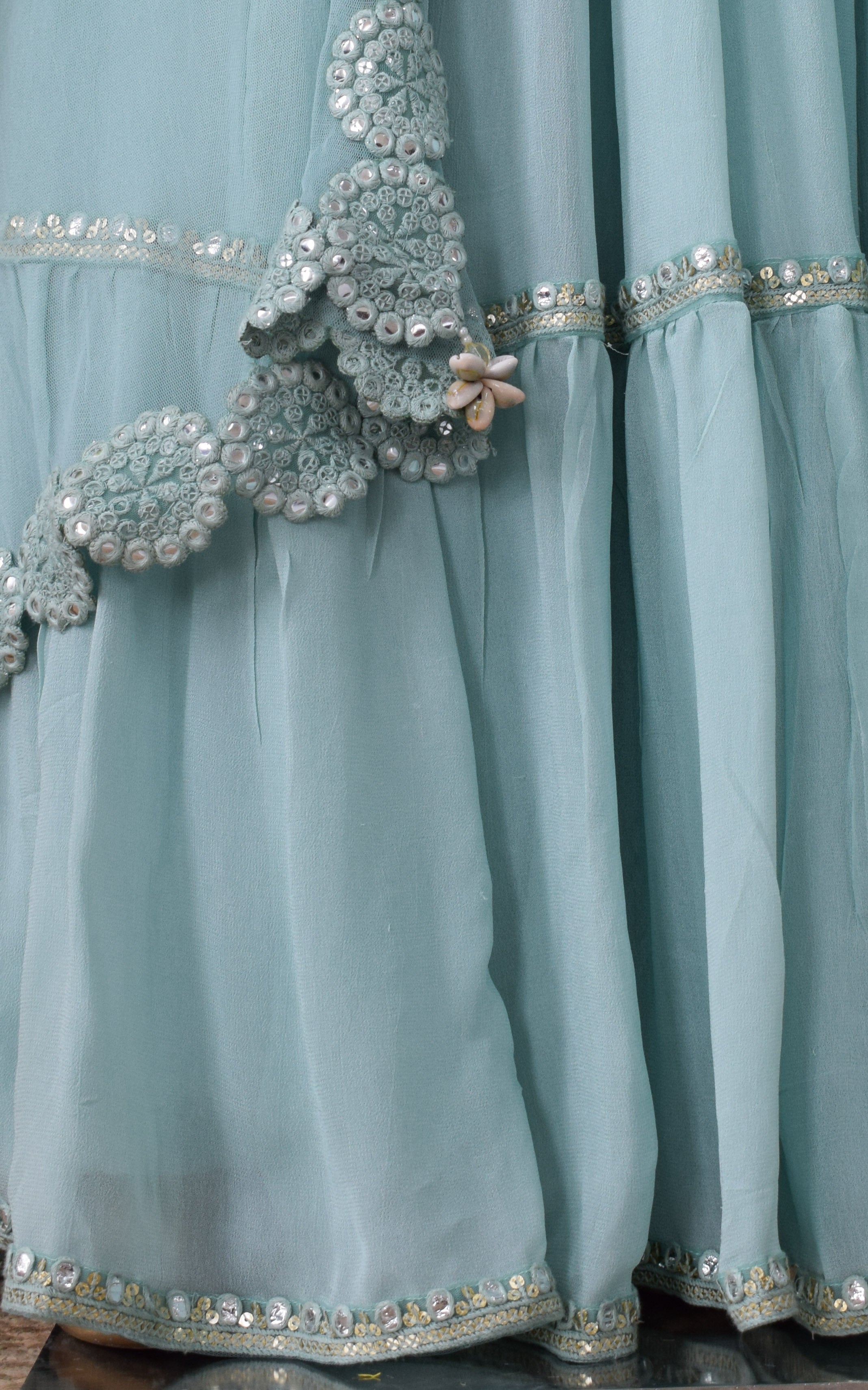 Sonal Sky Blue Embroidered Lehenga