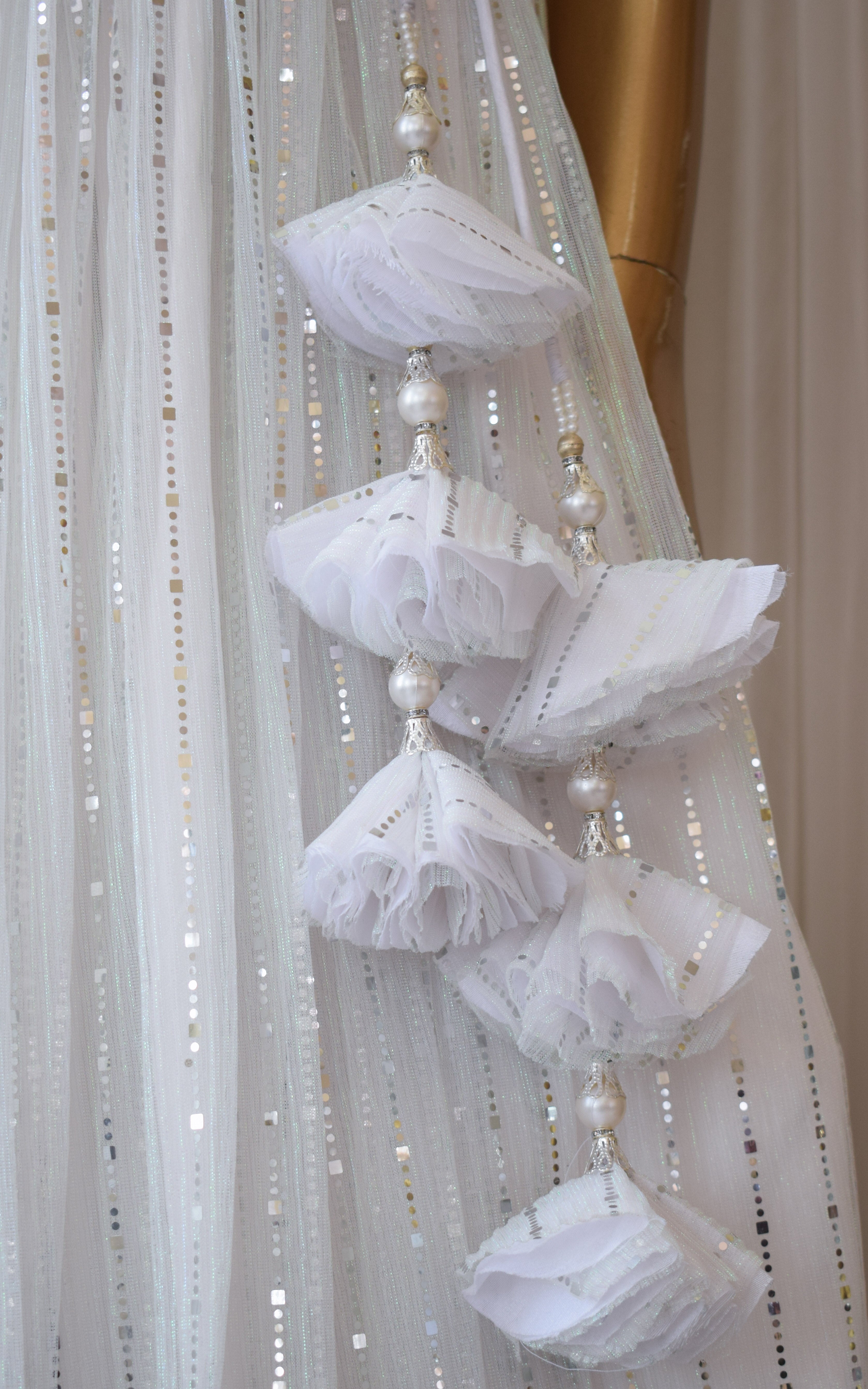 White Shimmer Lehenga