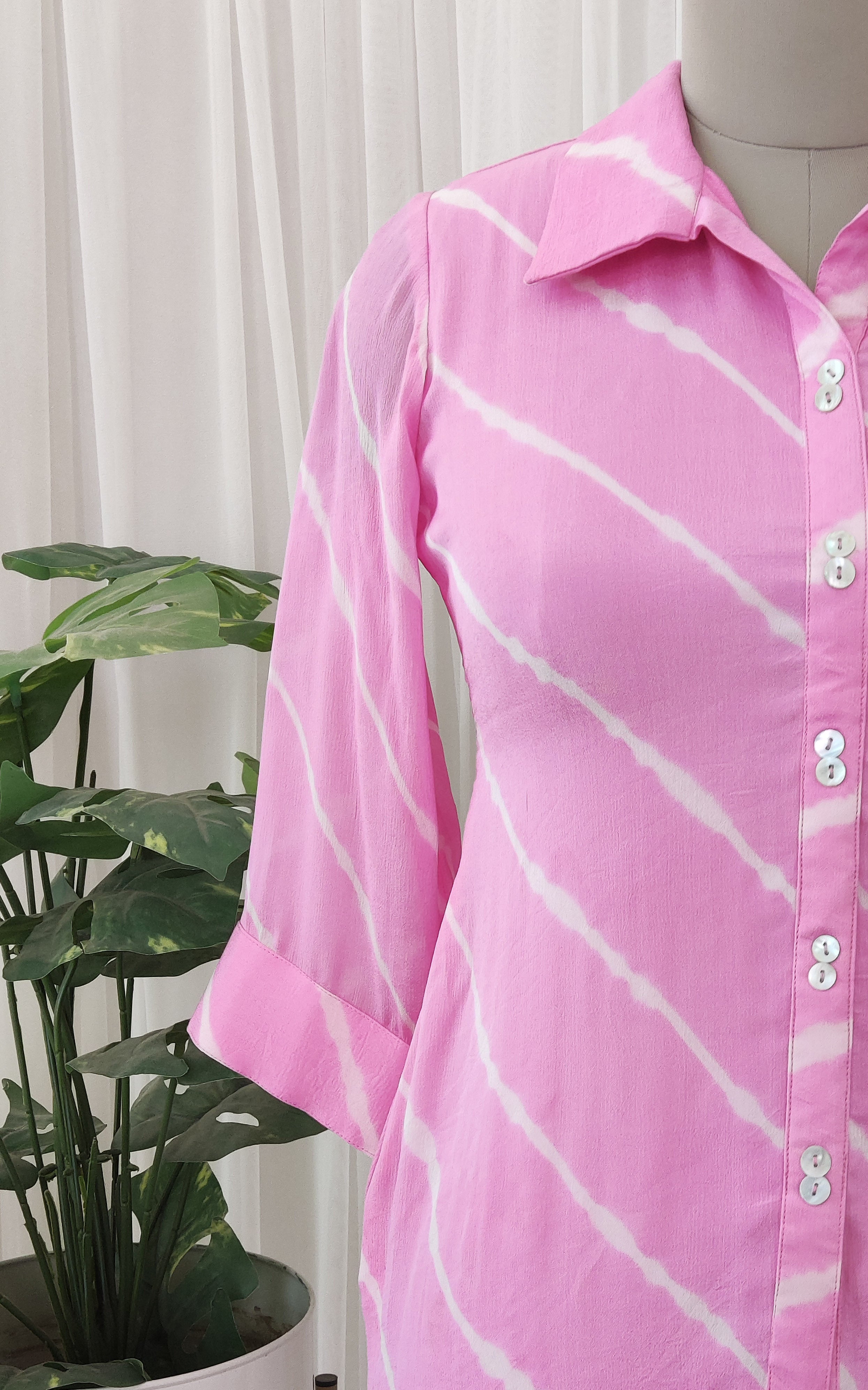 Pink Leheriya Shirt