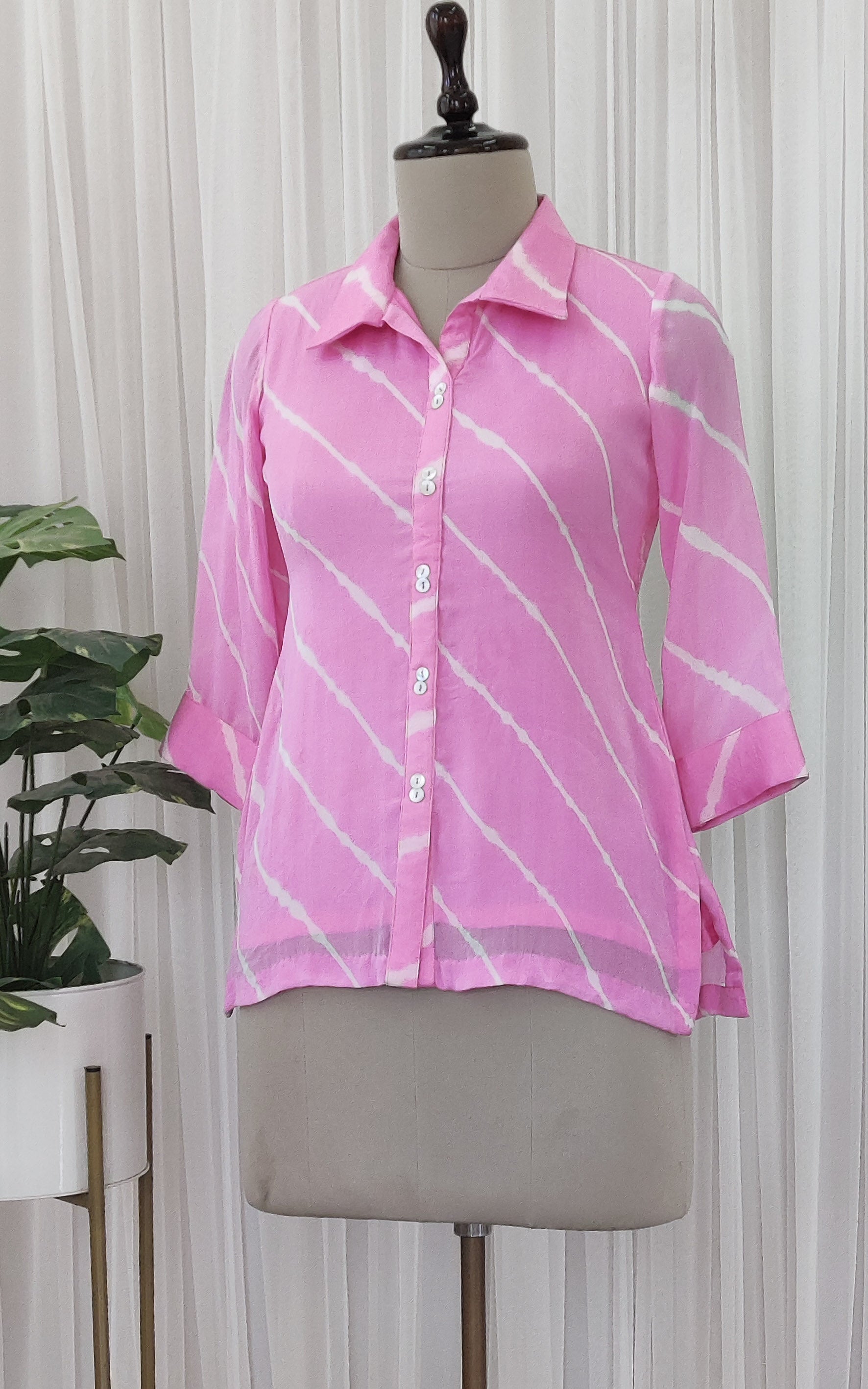 Pink Leheriya Shirt