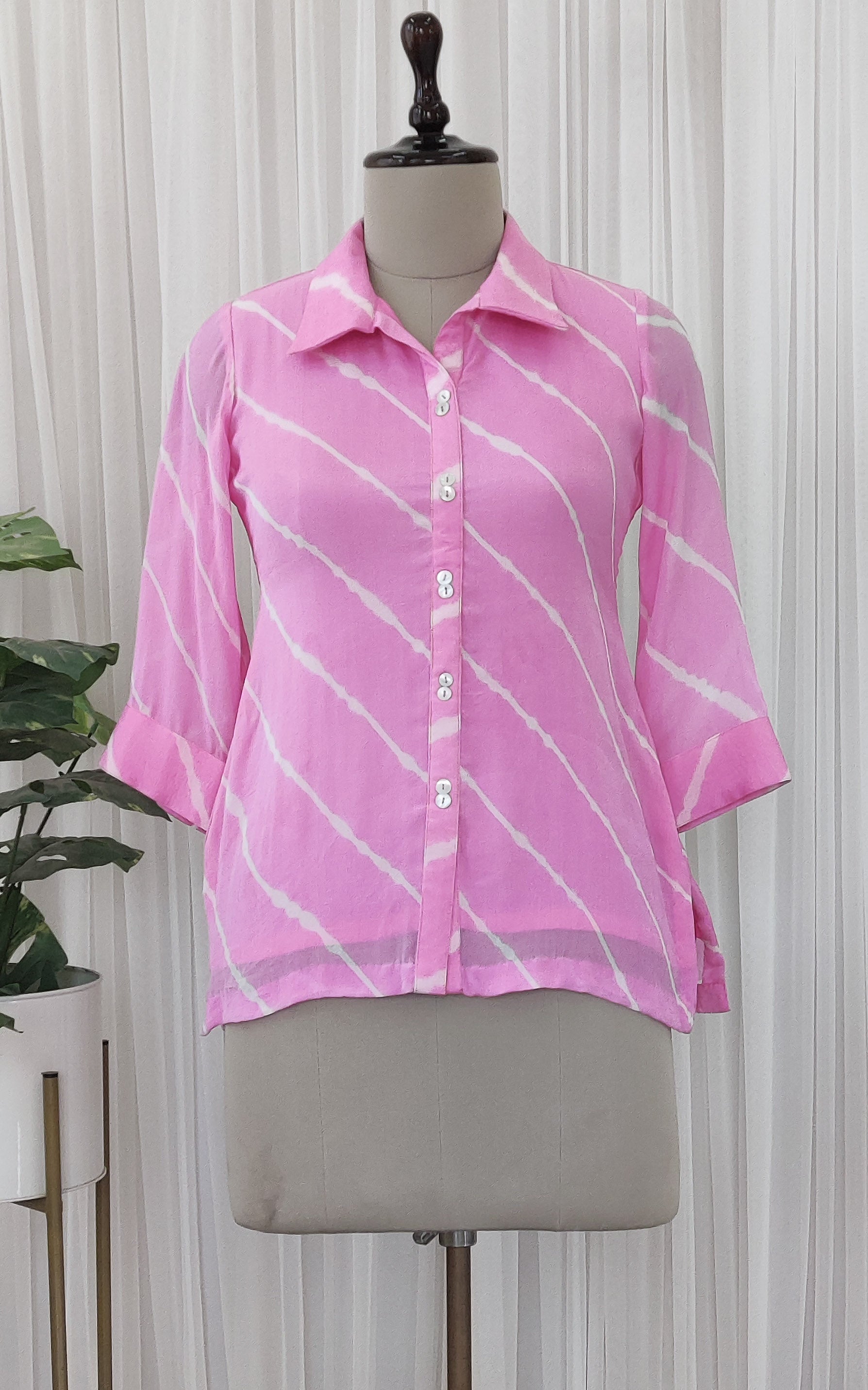 Pink Leheriya Shirt