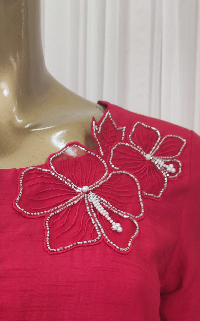 Red handwork Sharara